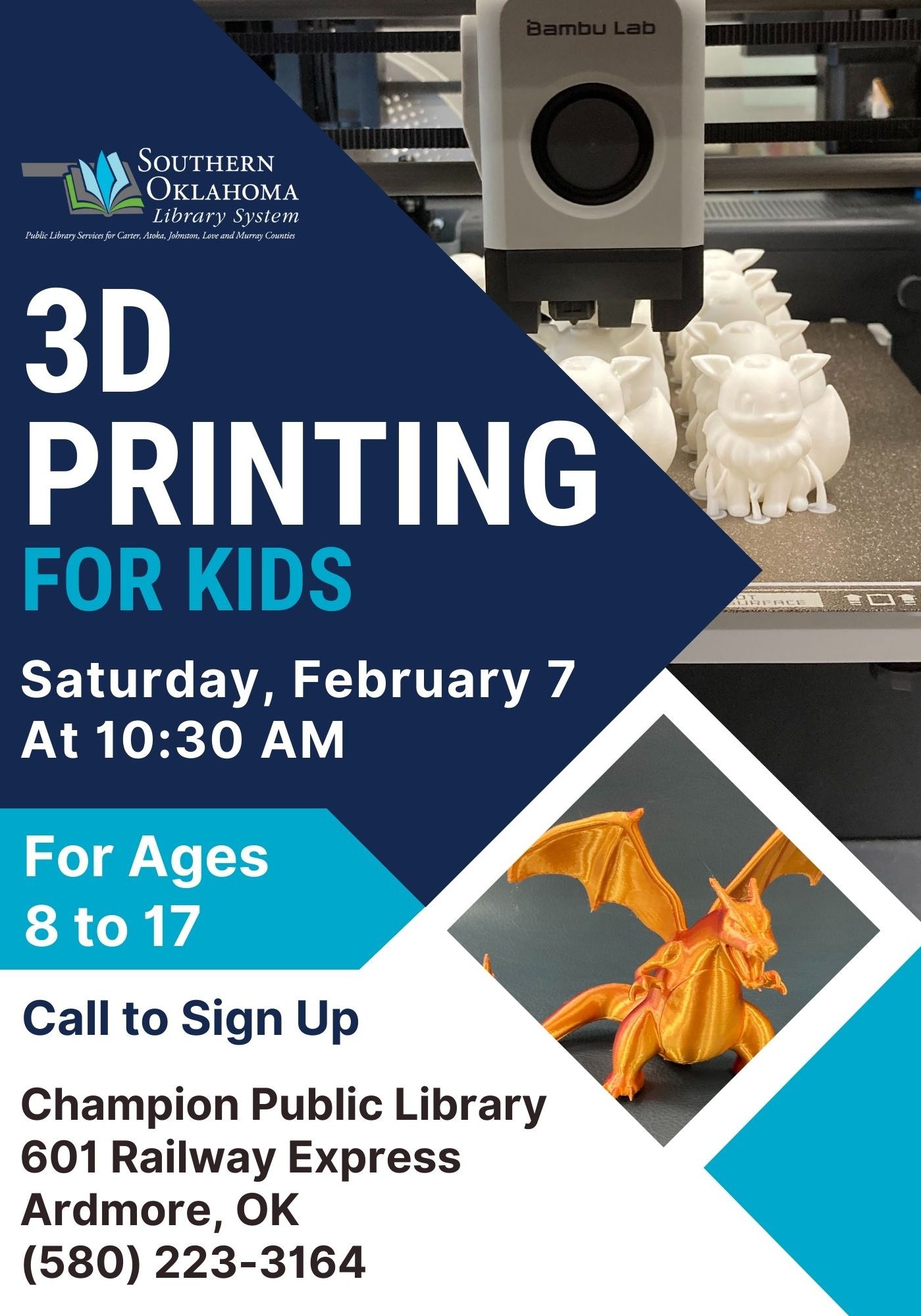 3D Printing Class FEB 2026 CPL Flyer