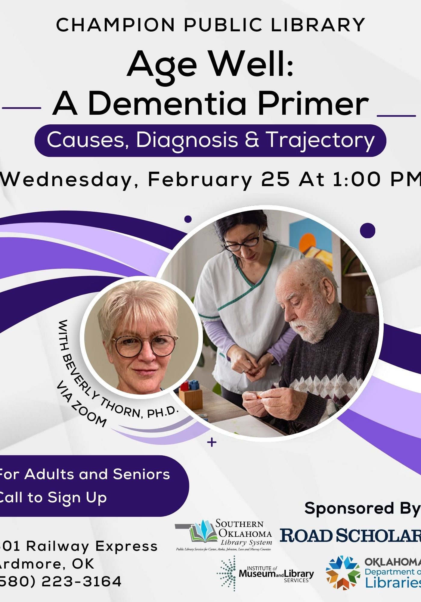 Age Well Dementia Primer CPL FEB 25 Flyer 2025
