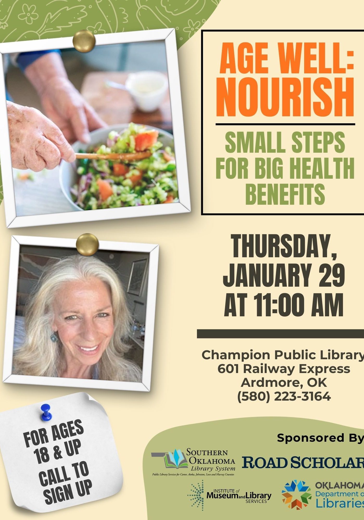 Age Well Nourish Lecture CPL Flyer 2026