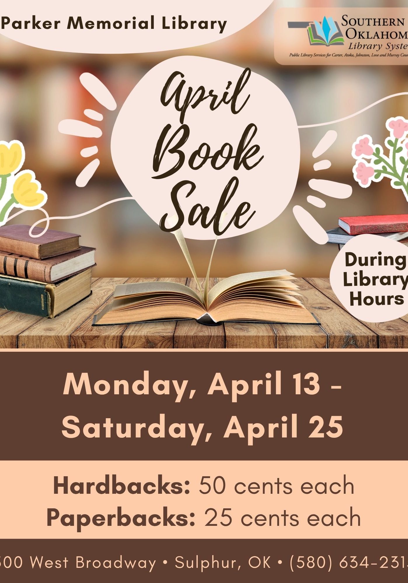 April Book Sale PML Flyer 2026