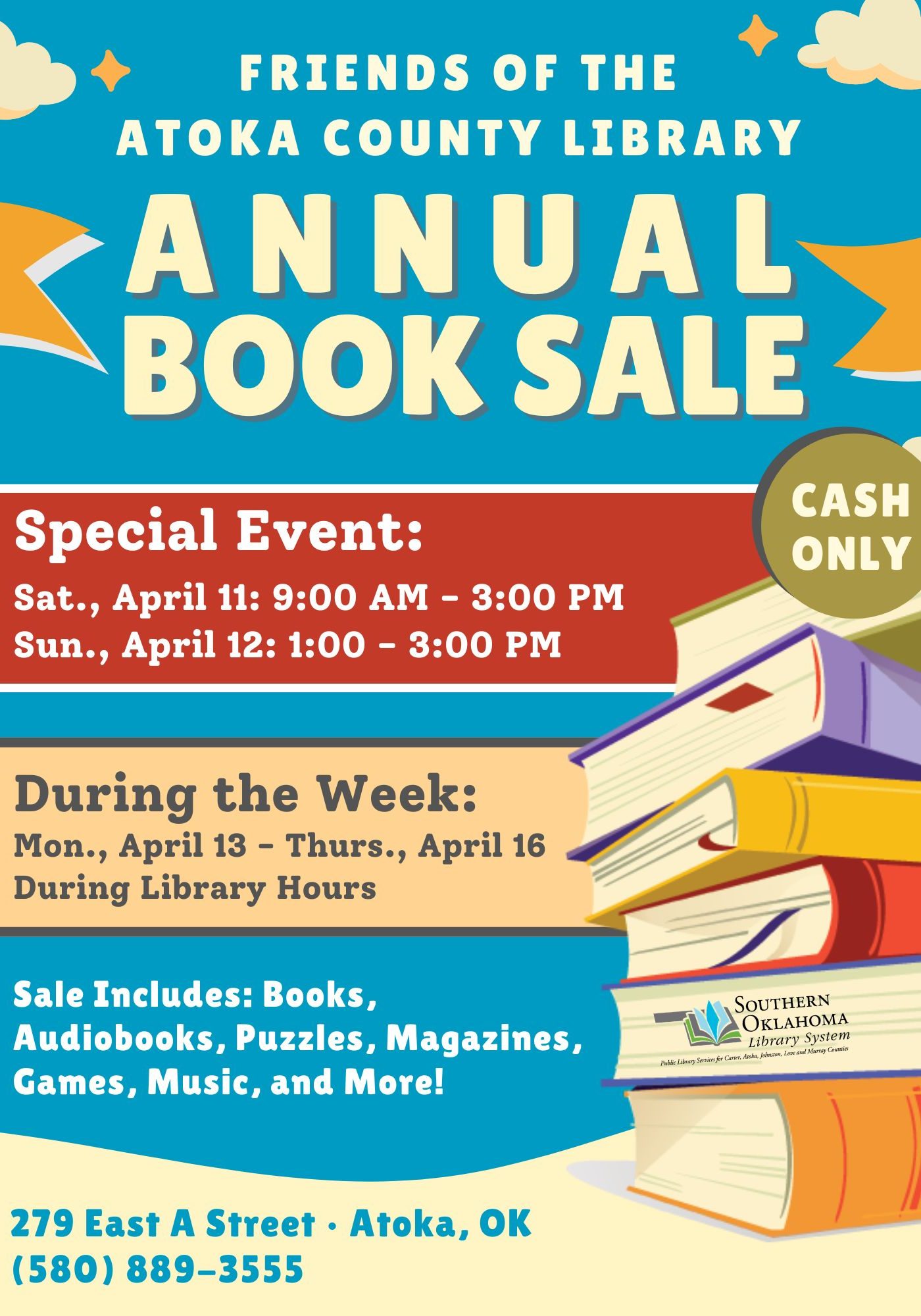 Atoka Book Sale Flyer 2026