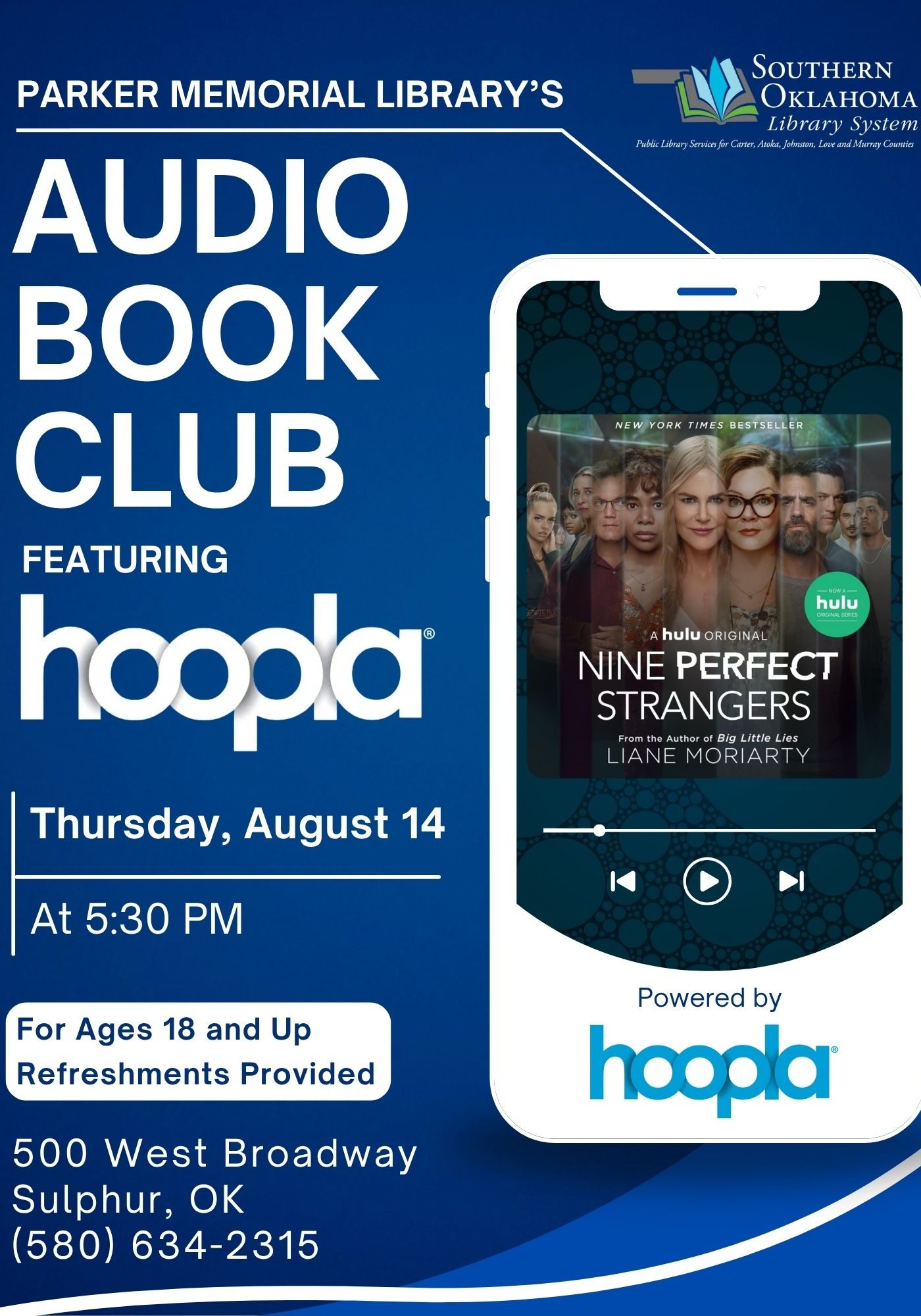 Audio Book Club 9 Perfect Strangers PML Flyer