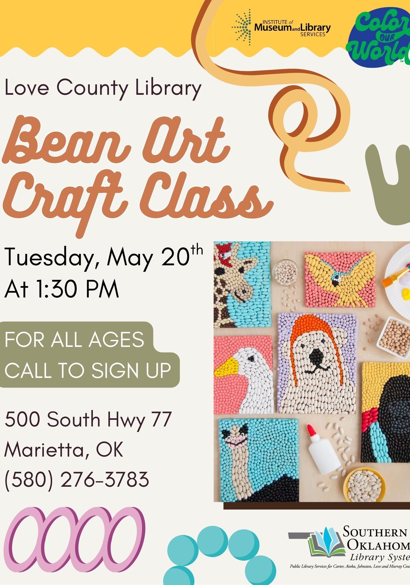 Bean Art Craft Class LCL Flyer SRP 2025