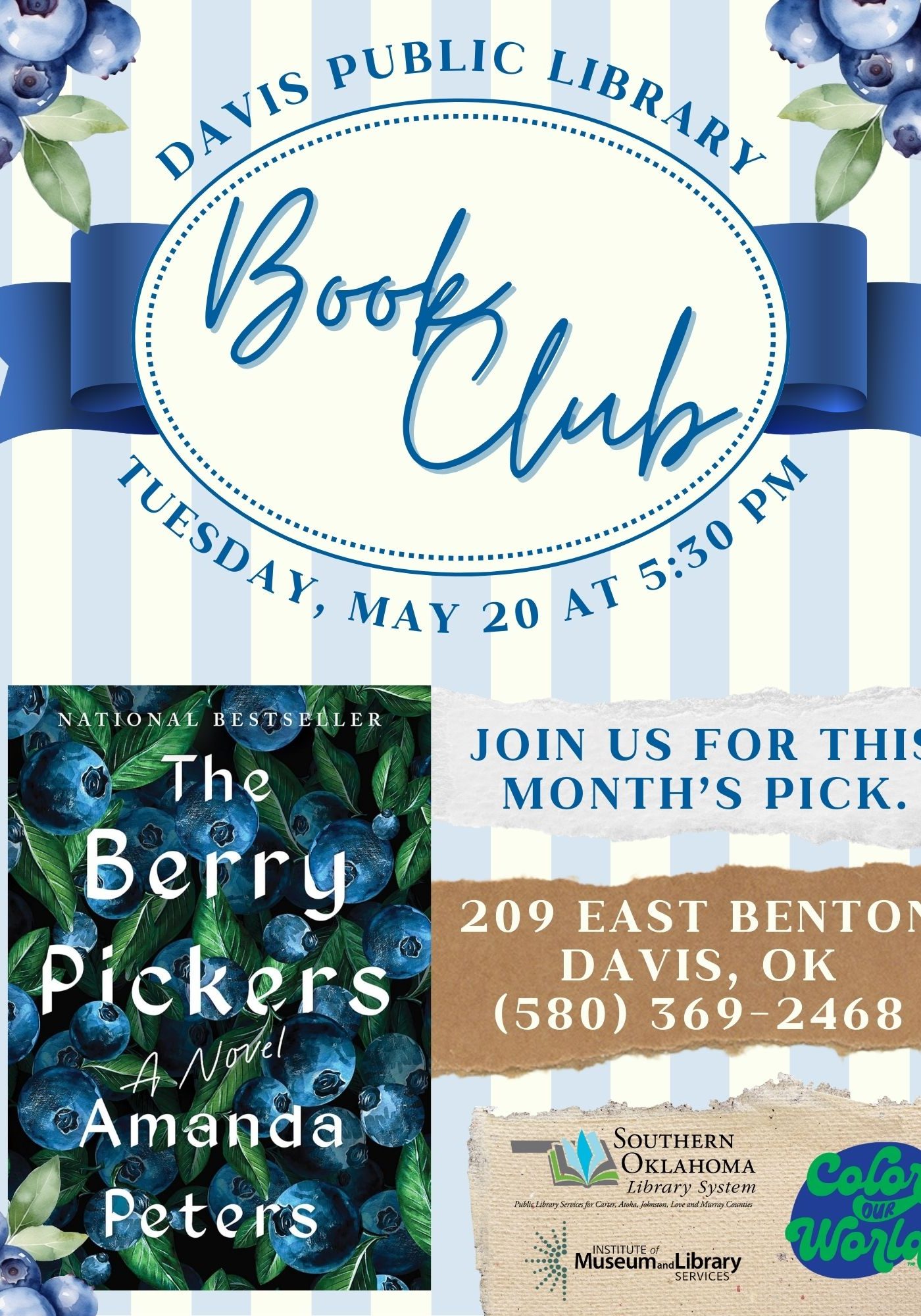 Book Club Berry Pickers DPL SRP Flyer 2025
