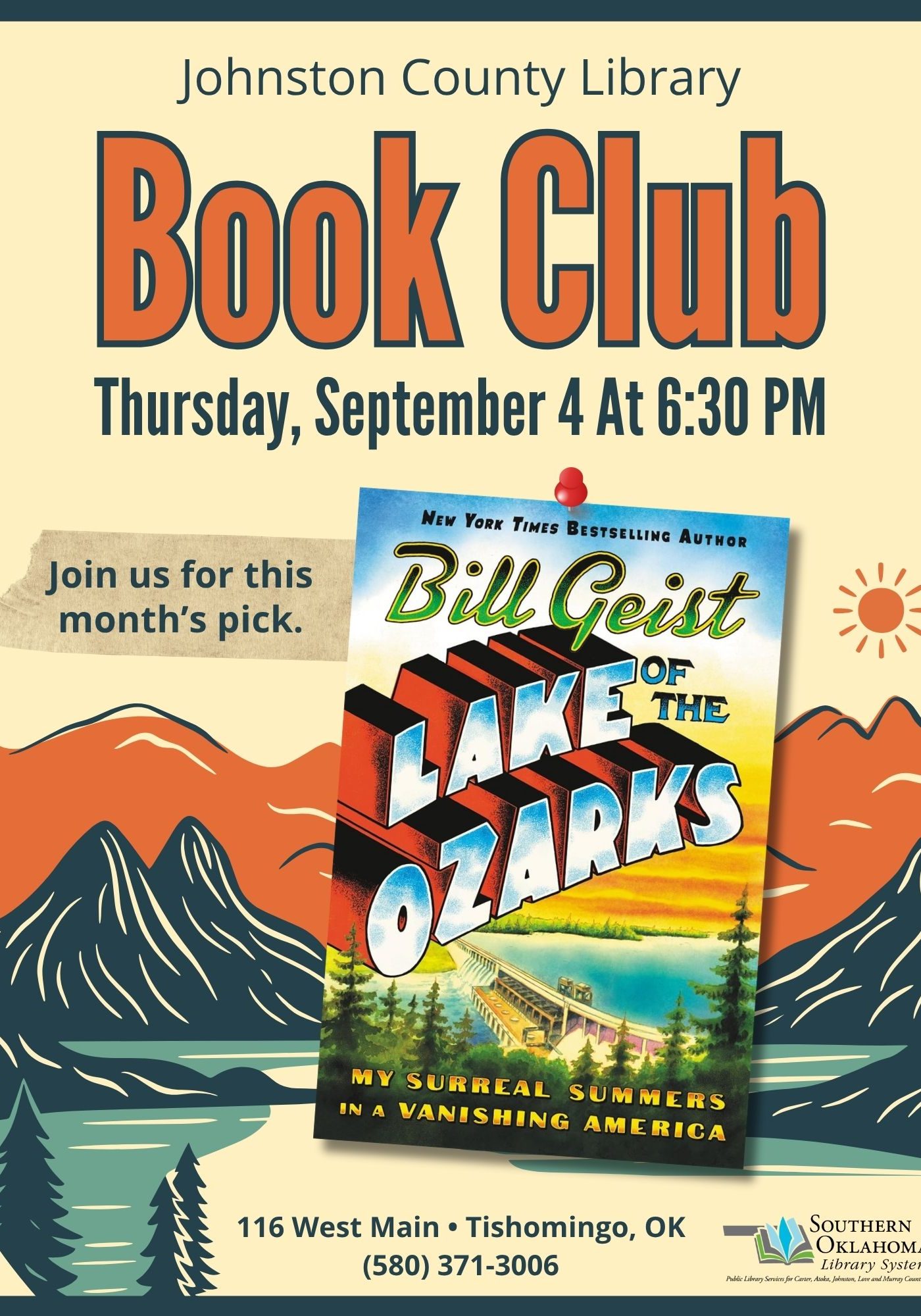 Book Club Lake of the Ozarks JCL Flyer 2025