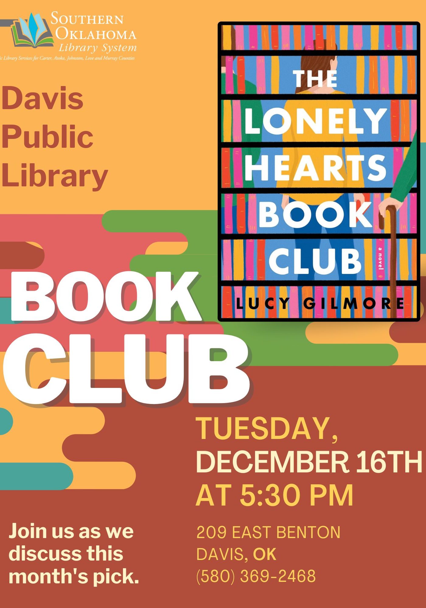 Book Club Lonely Hearts DPL Flyer