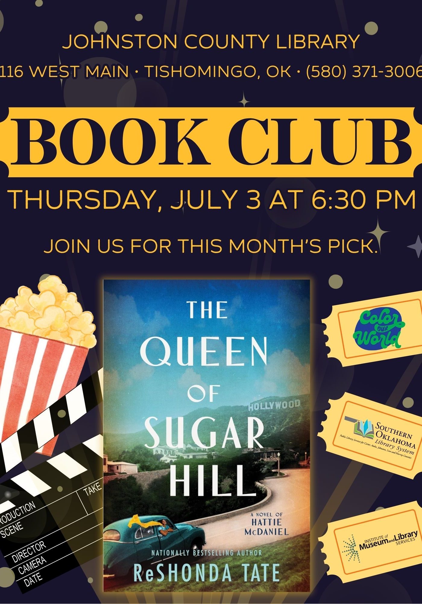 Book Club Queen of Sugar Hill JCL Flyer SRP 2025