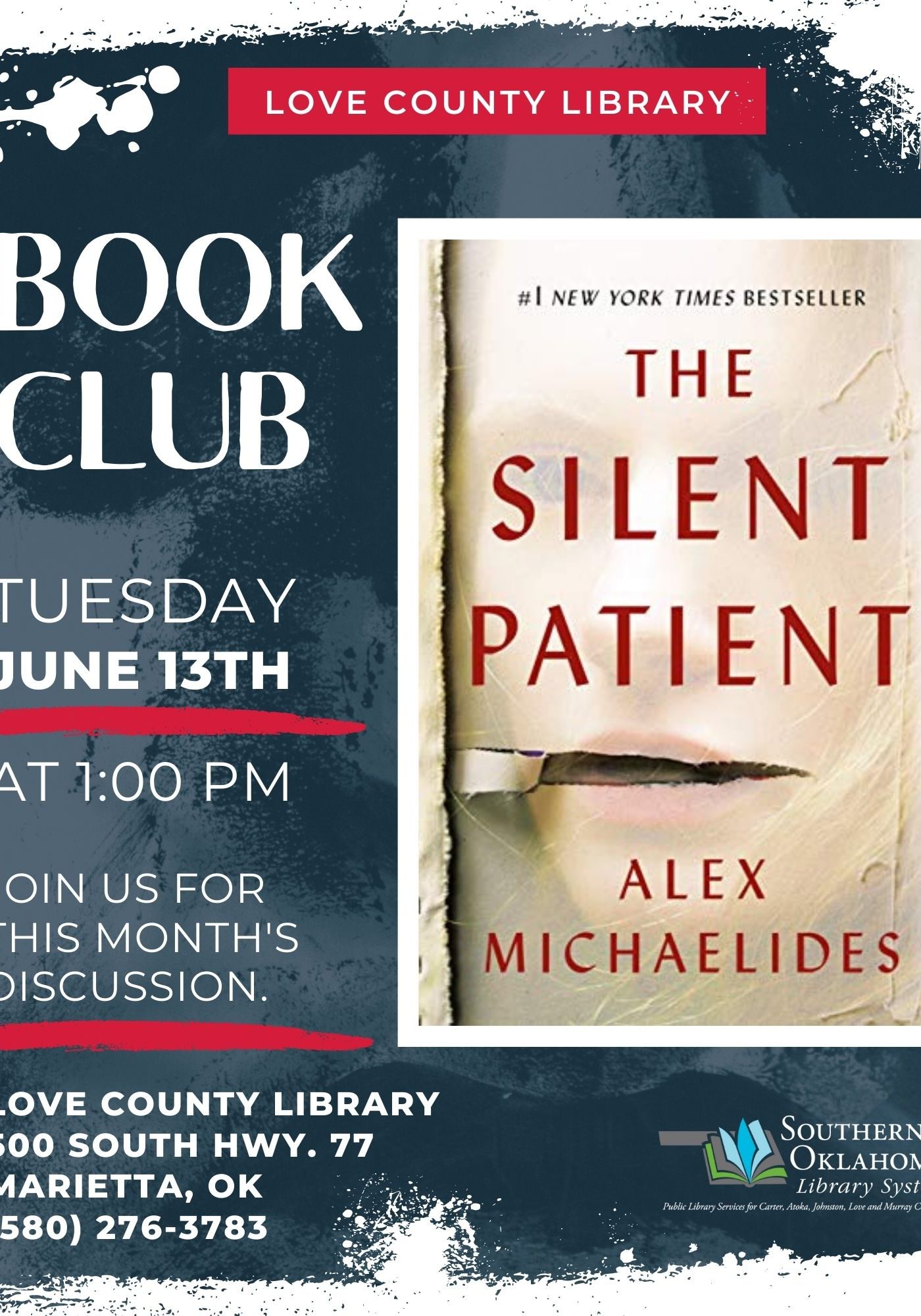 Book Club Silent Patient LCL Flyer