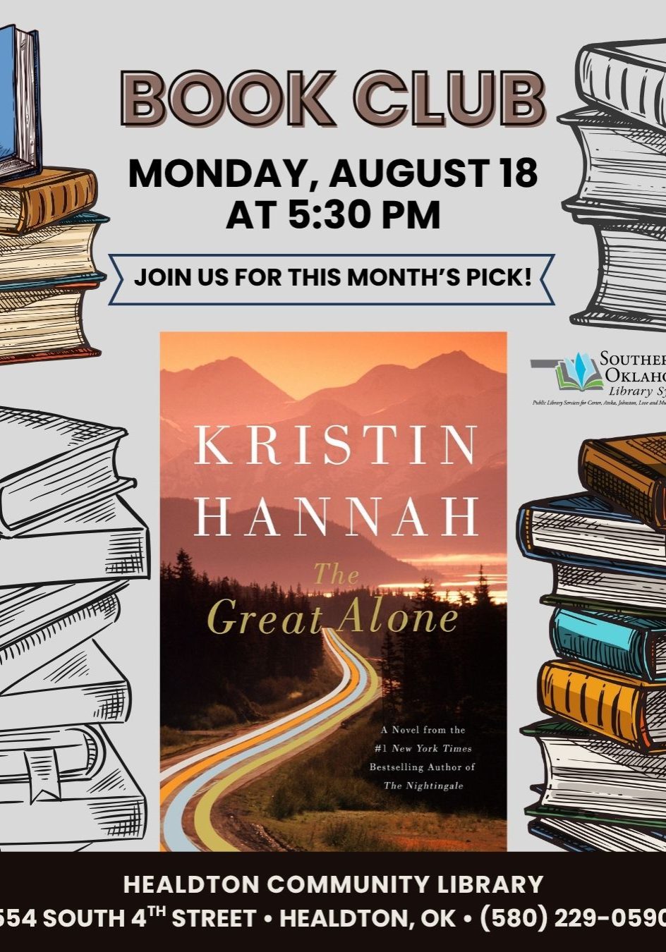 Book Club The Great Alone HCL Flyer 2025 AUG