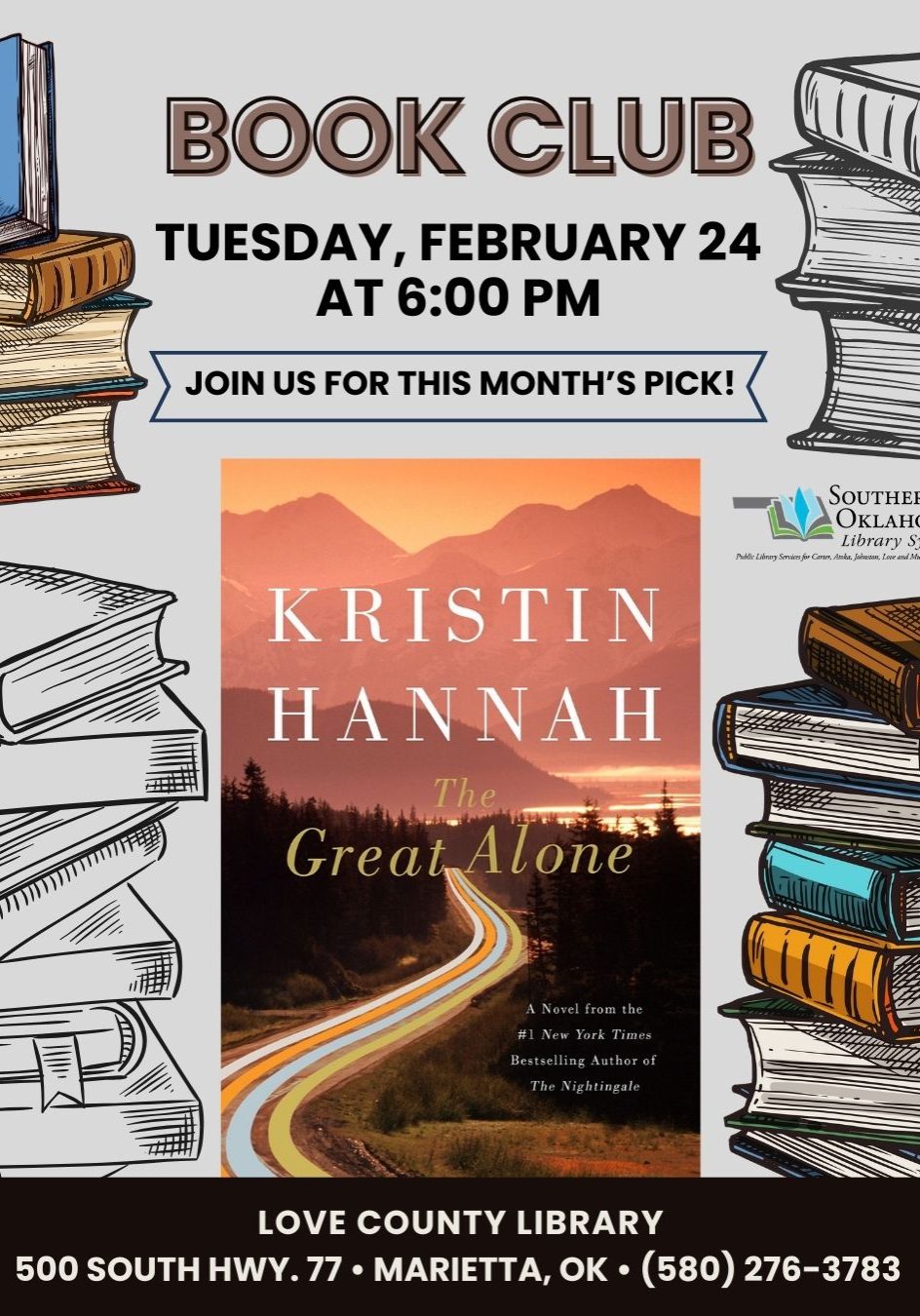 Book Club The Great Alone LCL Flyer 2026 FEB