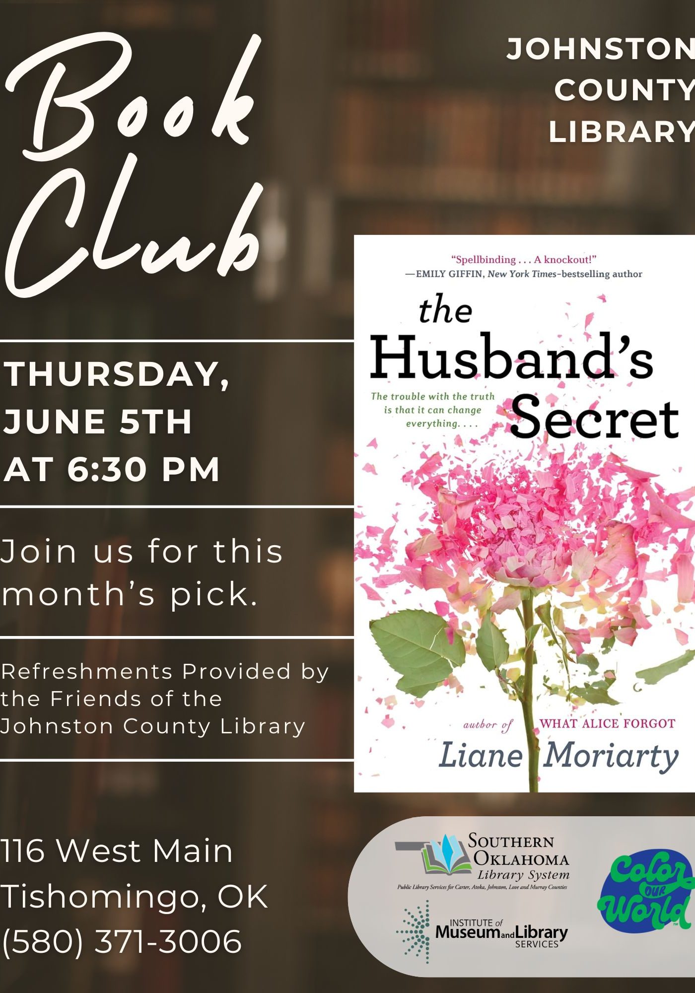 Book Club The Husbands Secret JCL Flyer SRP 2025