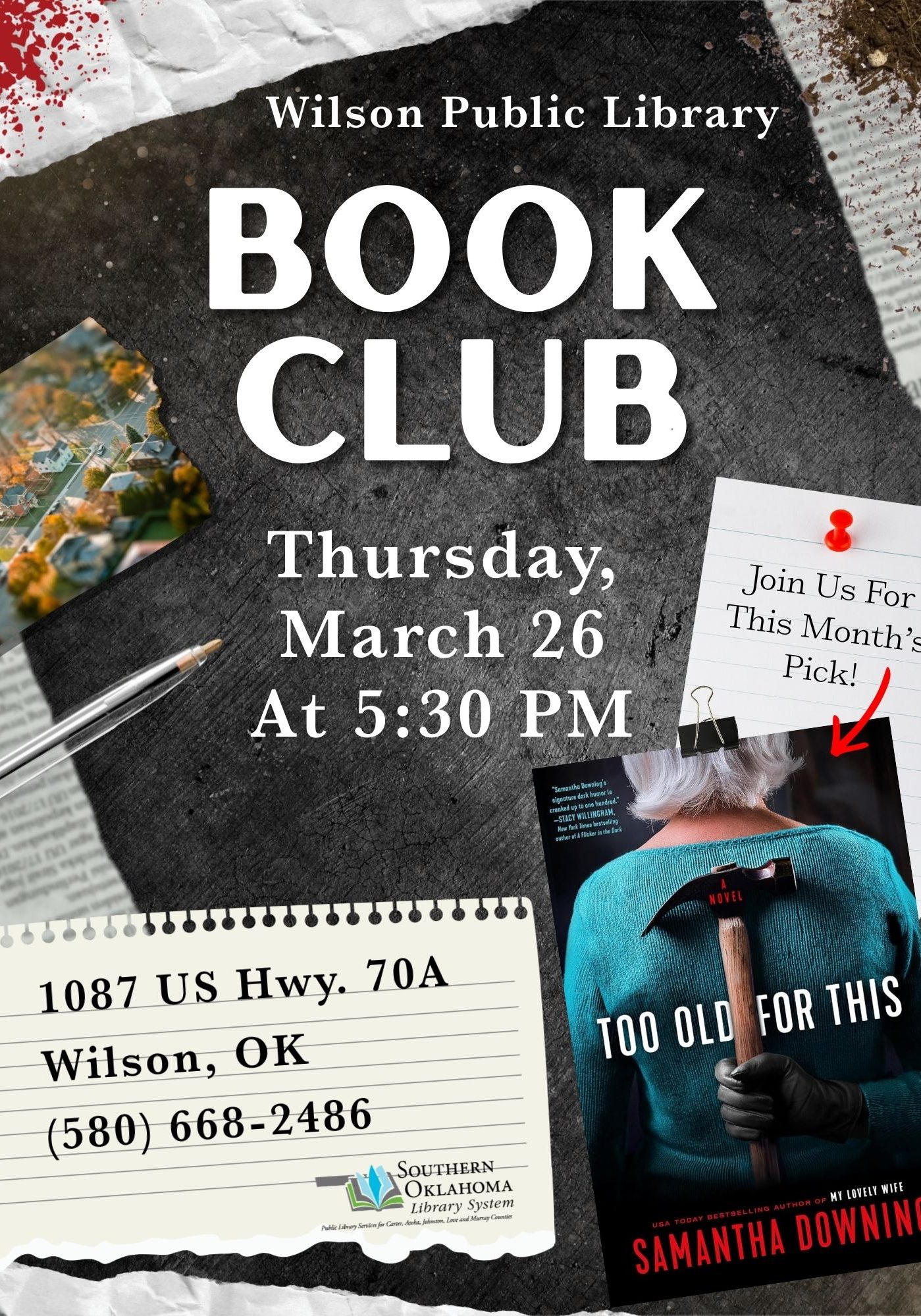 Book Club Too Old For This WPL Flyer 2026