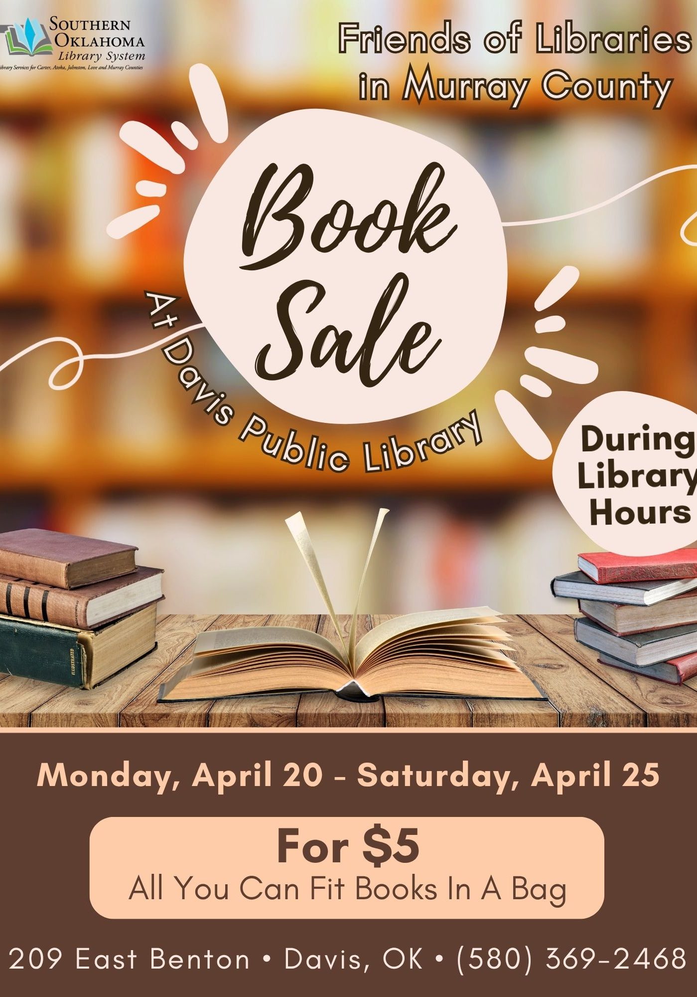 Book Sale DPL Flyer April 2026
