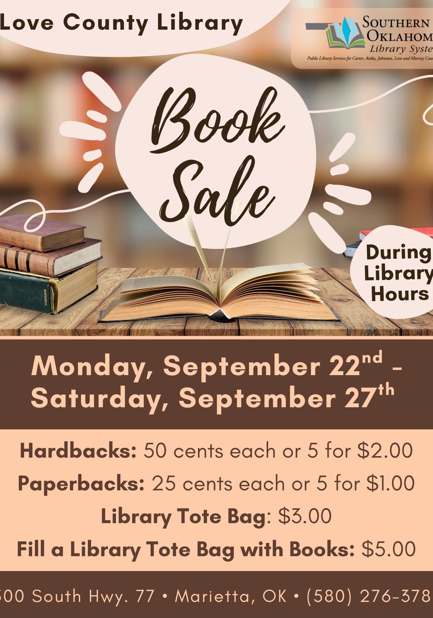 Book Sale LCL Flyer SEPT 2025