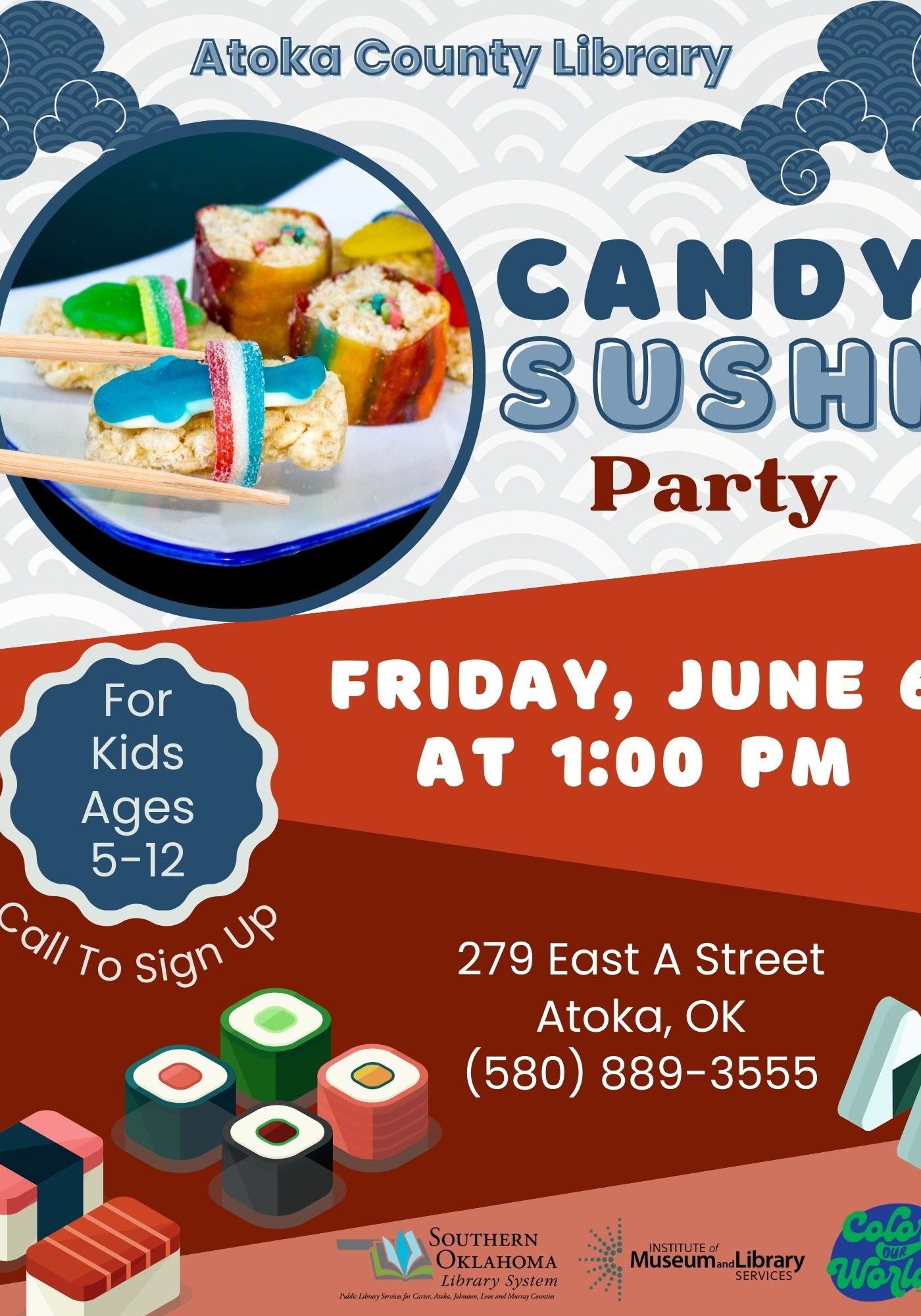 Candy Sushi Party ACL Flyer SRP 2025