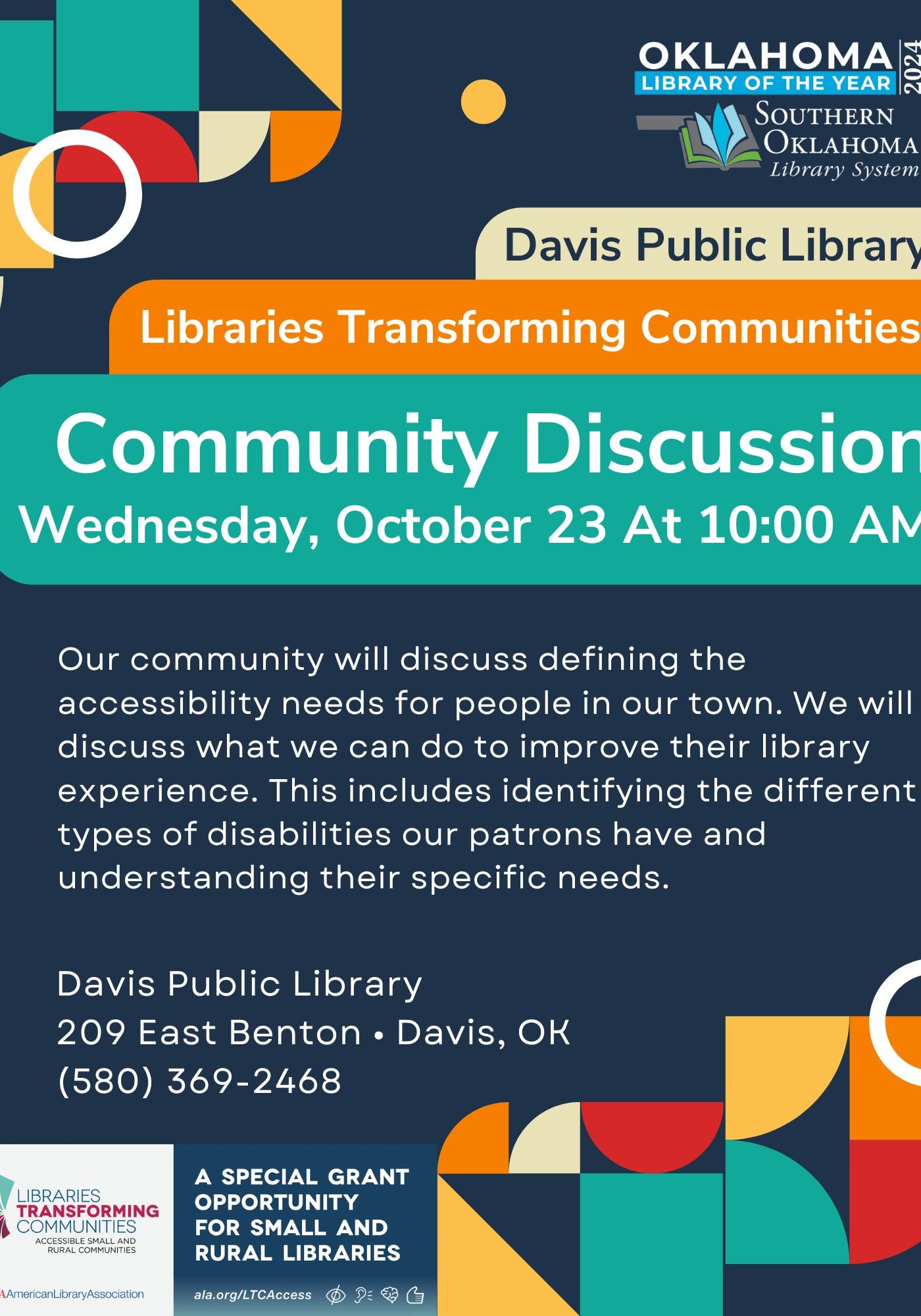 Community Discussion Meeting DPL Flyer OCT