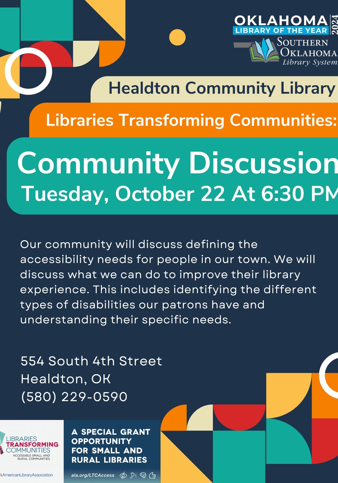 Community Discussion Meeting HCL Flyer OCT