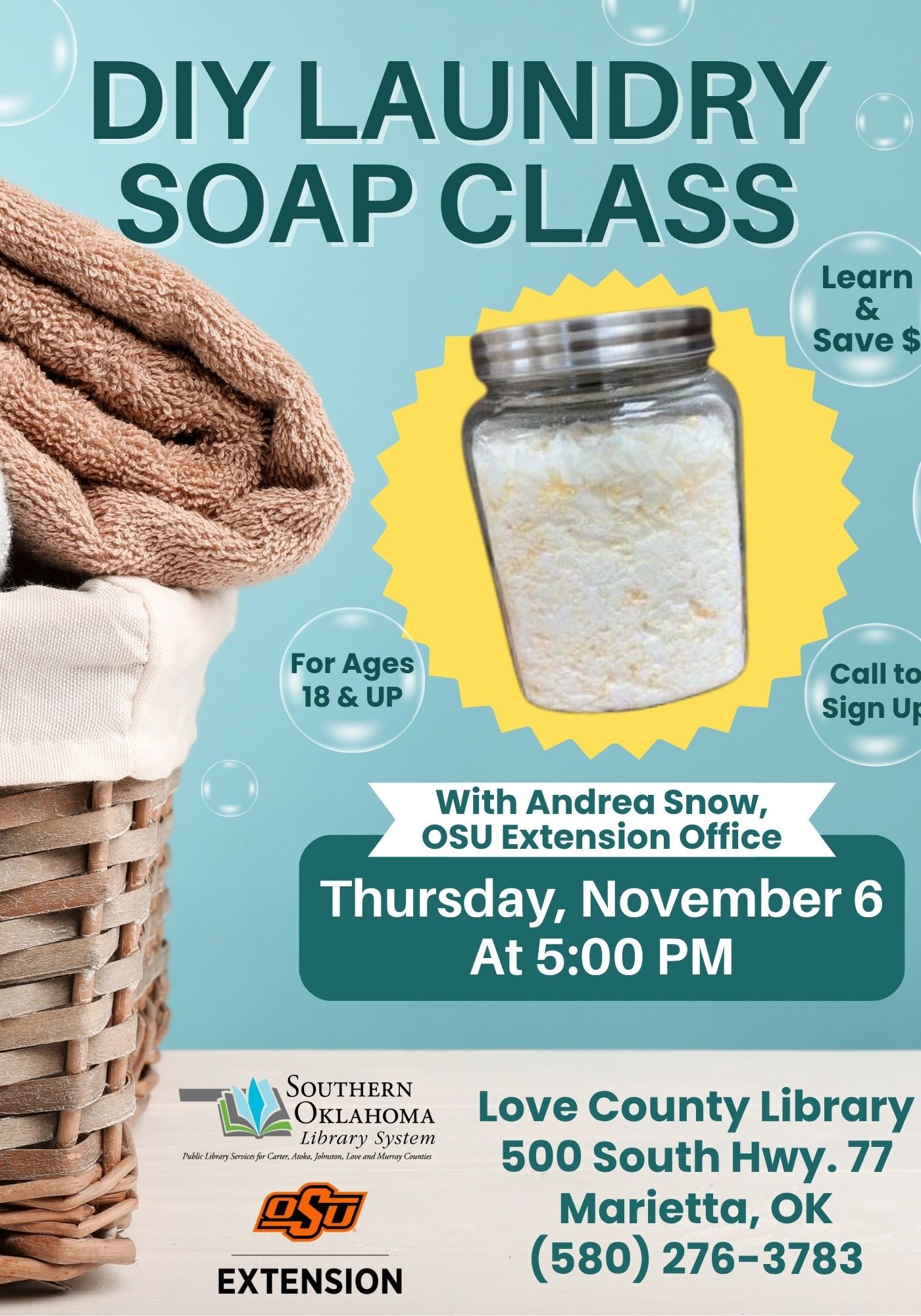 DIY Laundry Soap LCL Flyer 2025