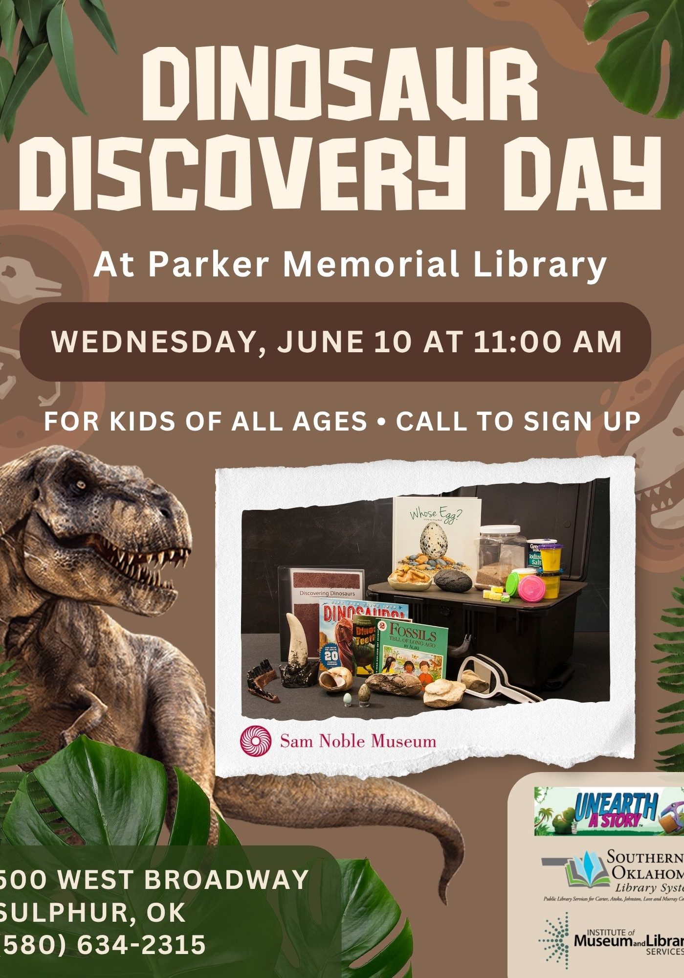 Dinosaur Discovery Day PML Flyer SRP 2026
