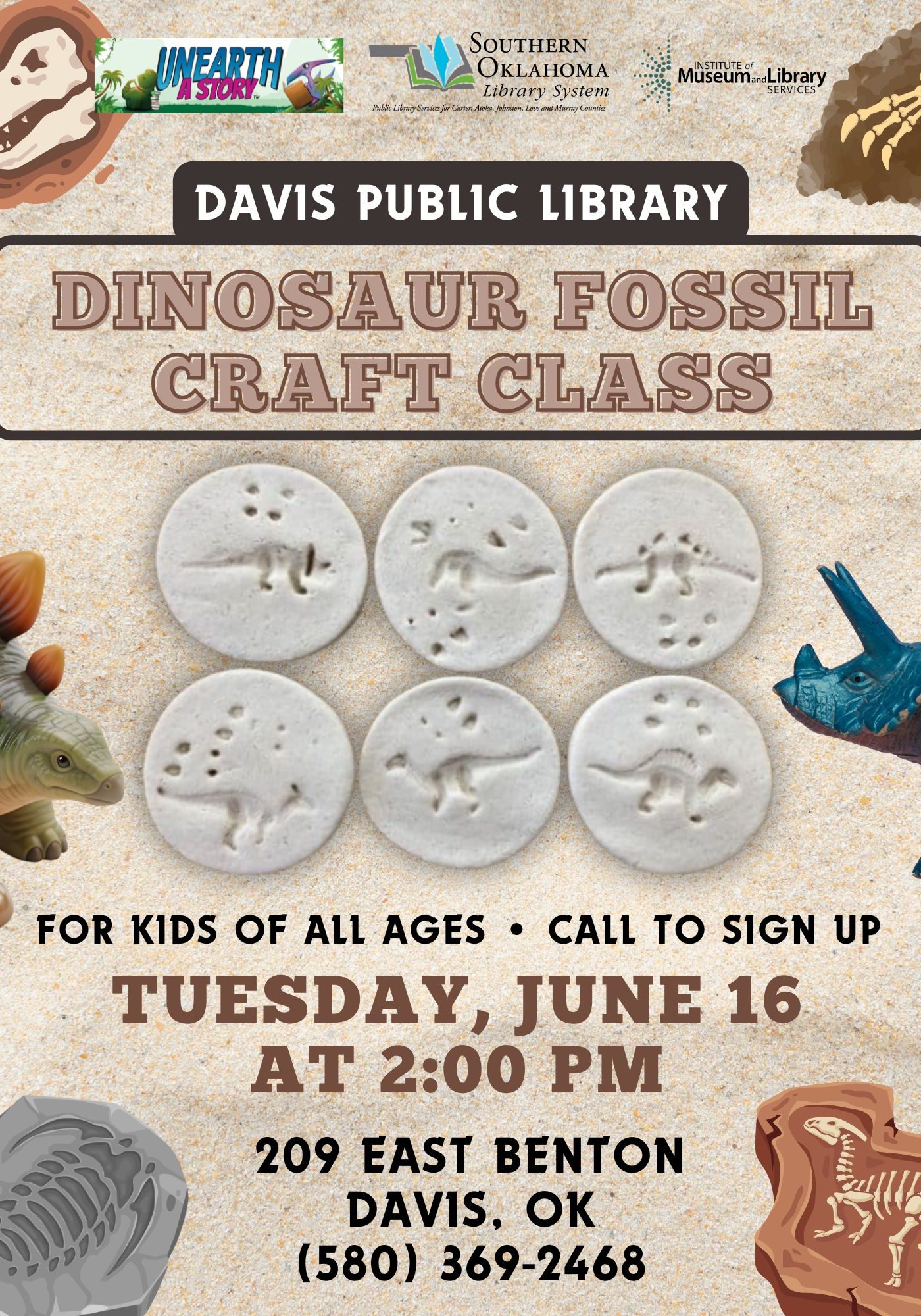 Dinosaur Fossil Craft Class DPL Flyer SRP 2026