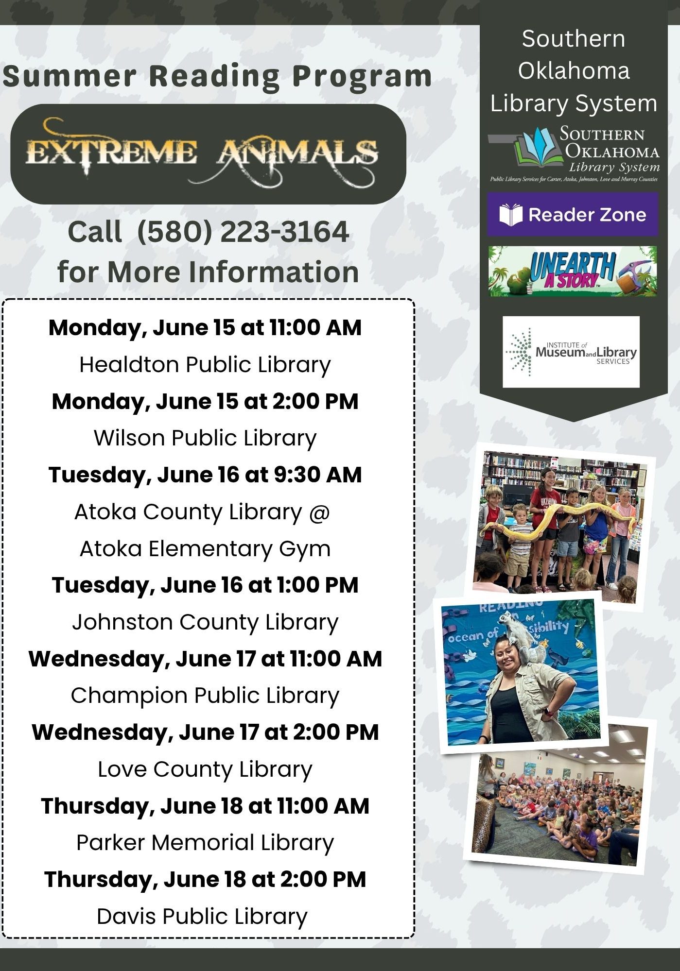 Extreme Animals SRP 2026 Overall Schedule