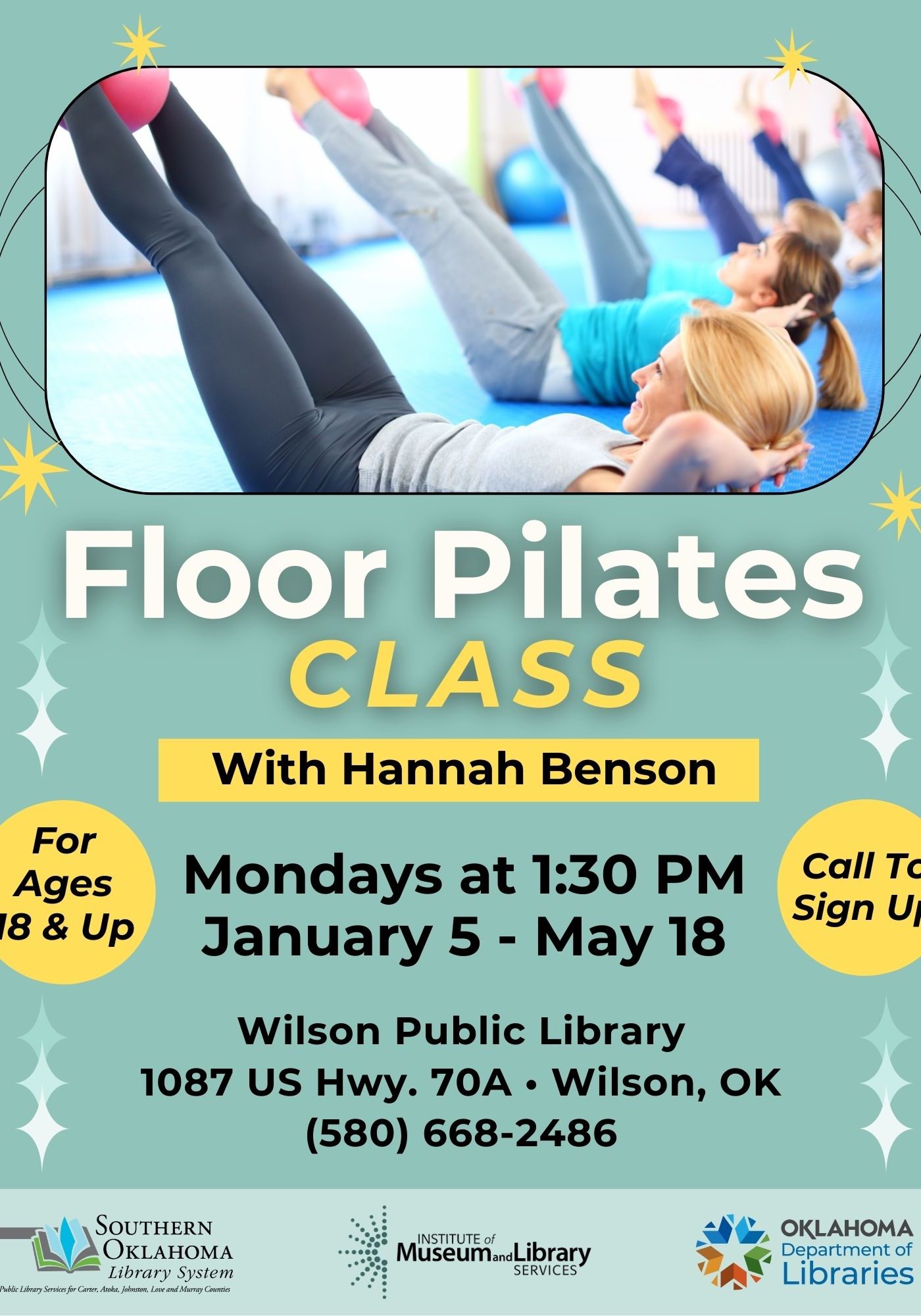Floor Pilates Class WPL Flyer 2026