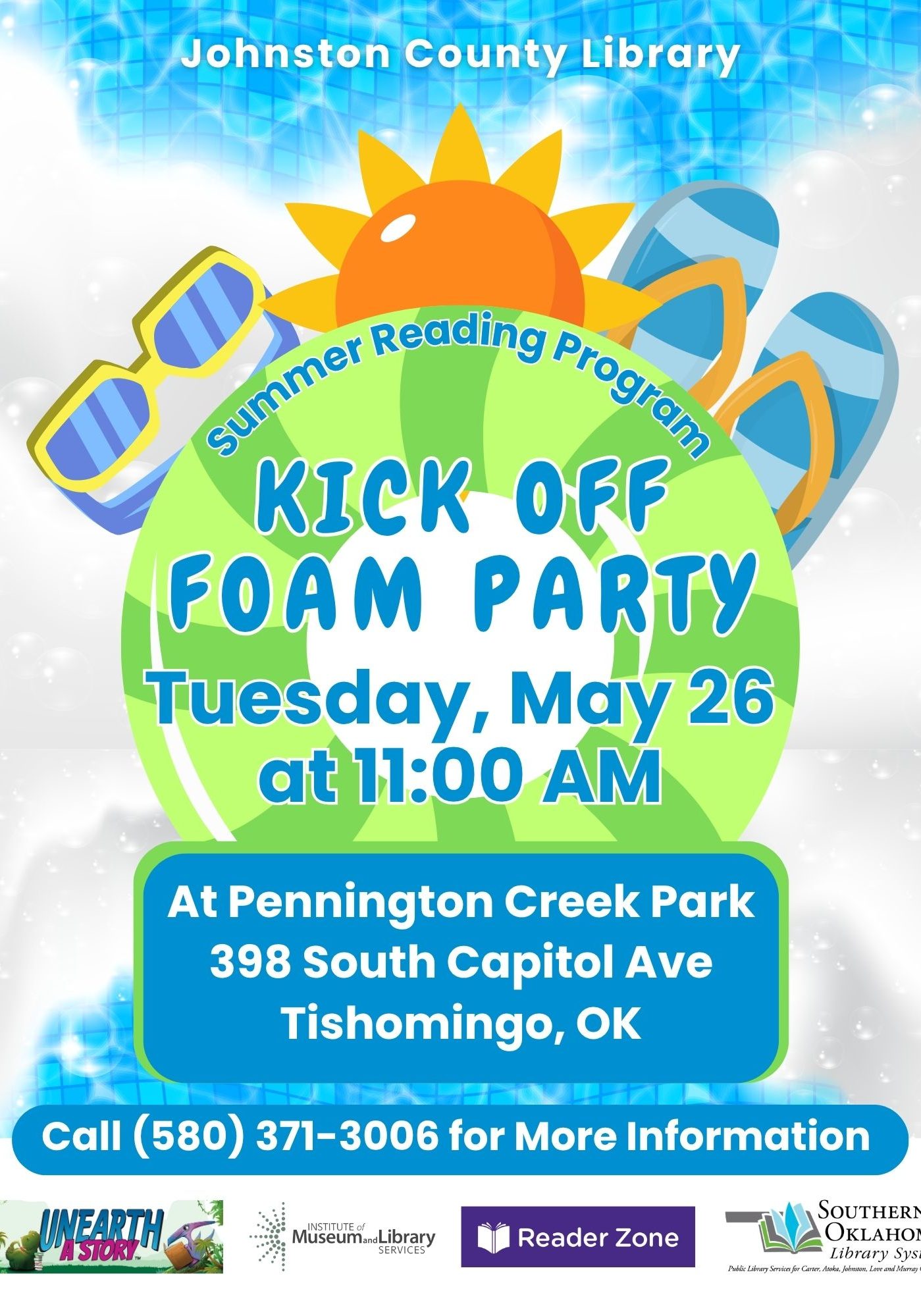 Tishomingo Foam Party for Summer Reading Program 2026