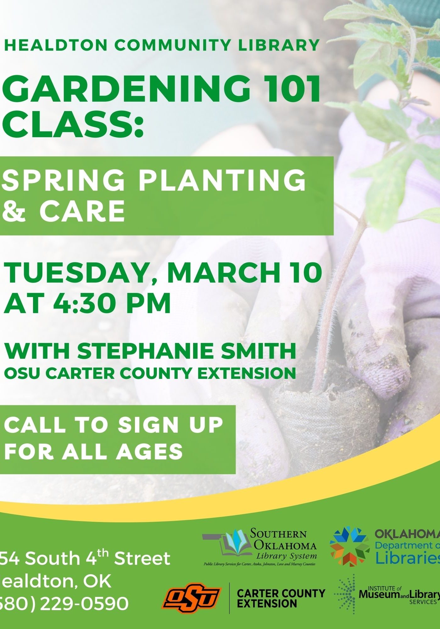 Gardening 101 Spring Planting Flyer