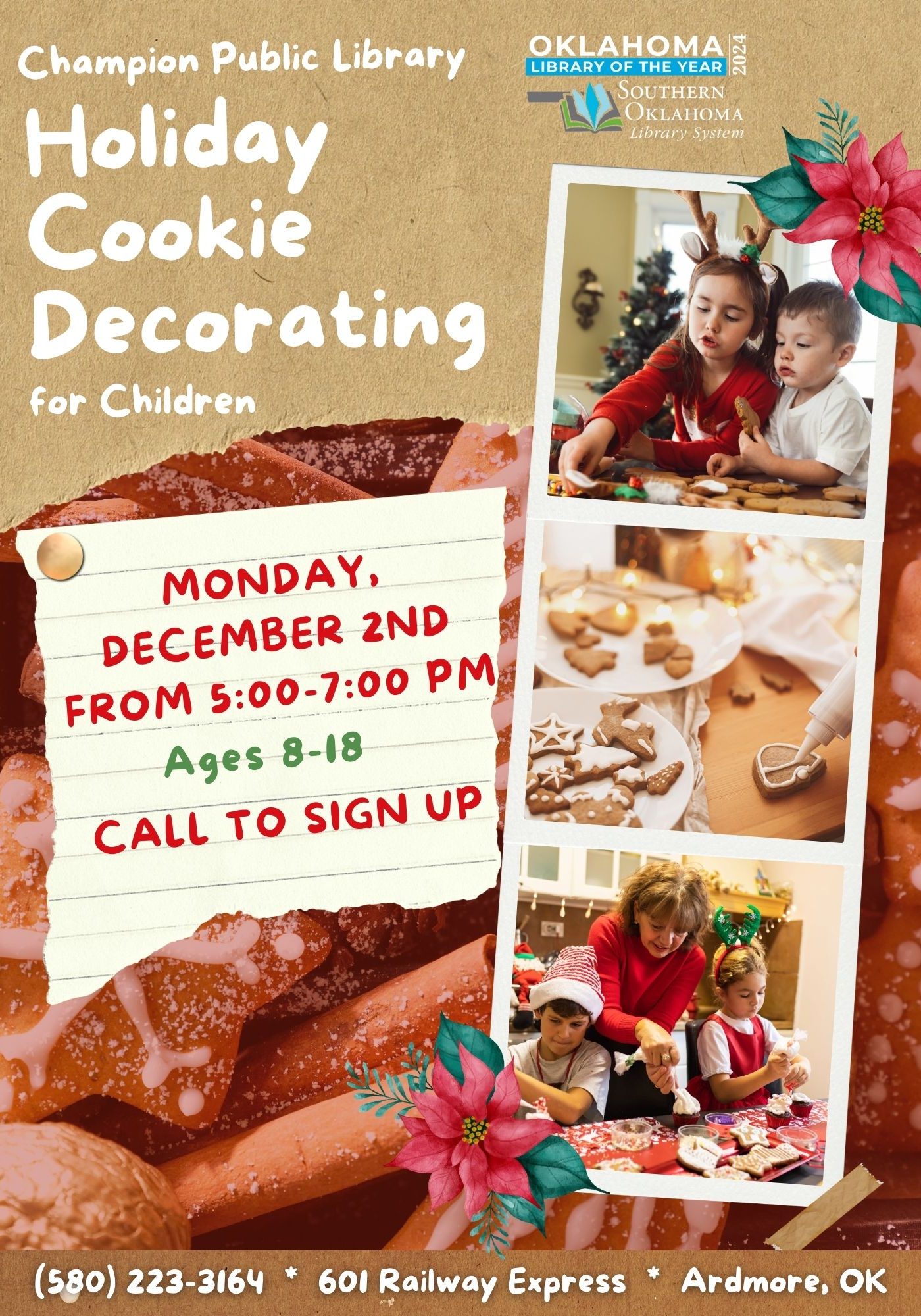 Holiday Cookie Decorating for Kid CPL PR Flyer