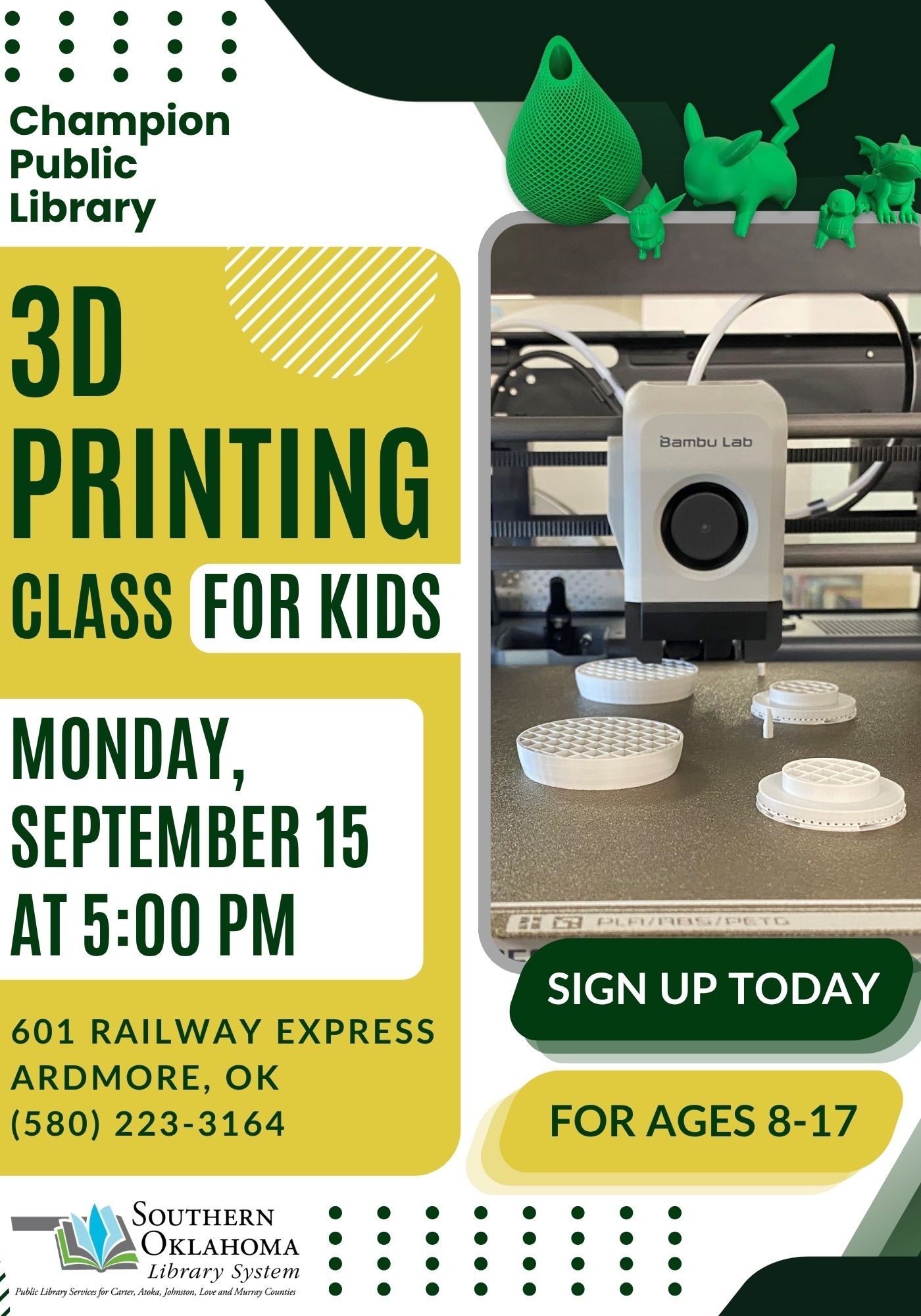 Kids 3D Printing SEPT CPL Flyer 2025