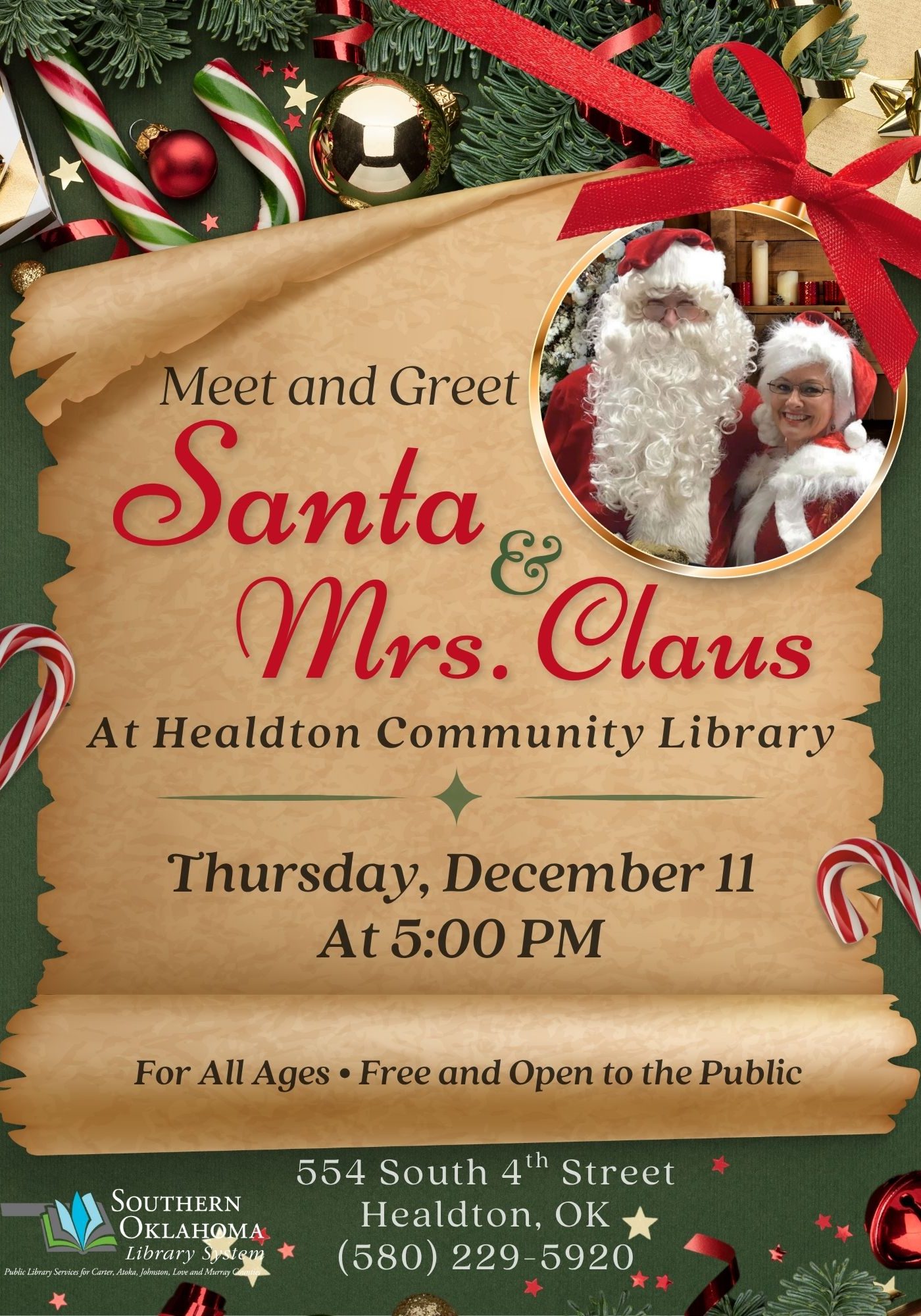 Meet & Greet Santa Mrs. Claus HCL Flyer 2025