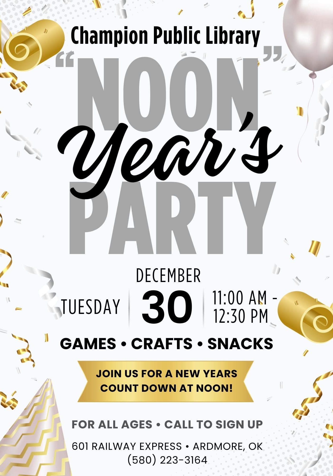 Noon Years Party Flyer CPL 2025