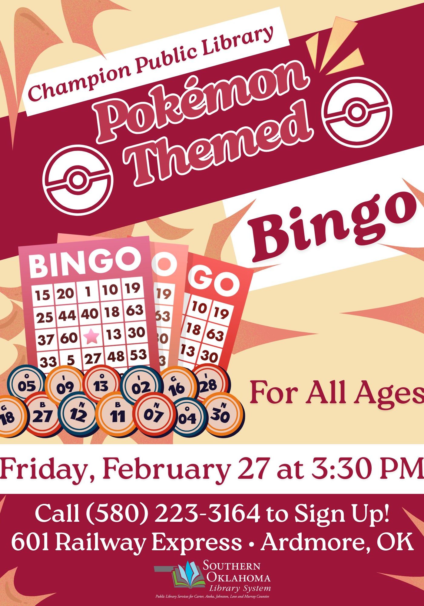 Pokemon Themed Bingo 2026 PR Flyer (1)