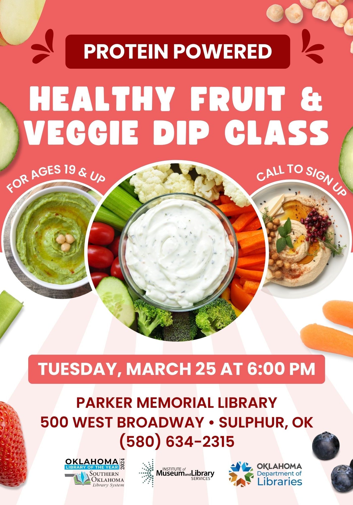 Protein Powered Veggie Dip Class PML Flyer 2025