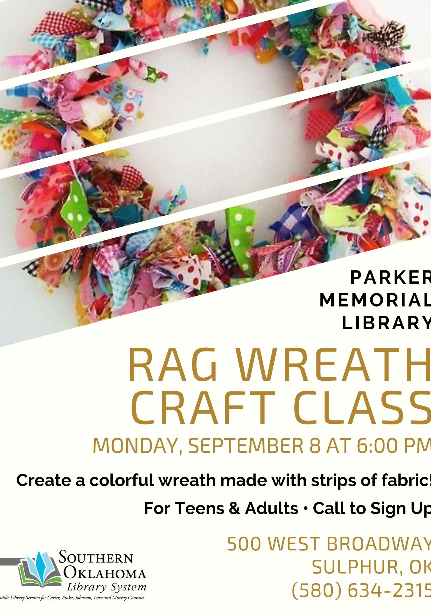 Rag Wreath Craft PML Flyer 2025