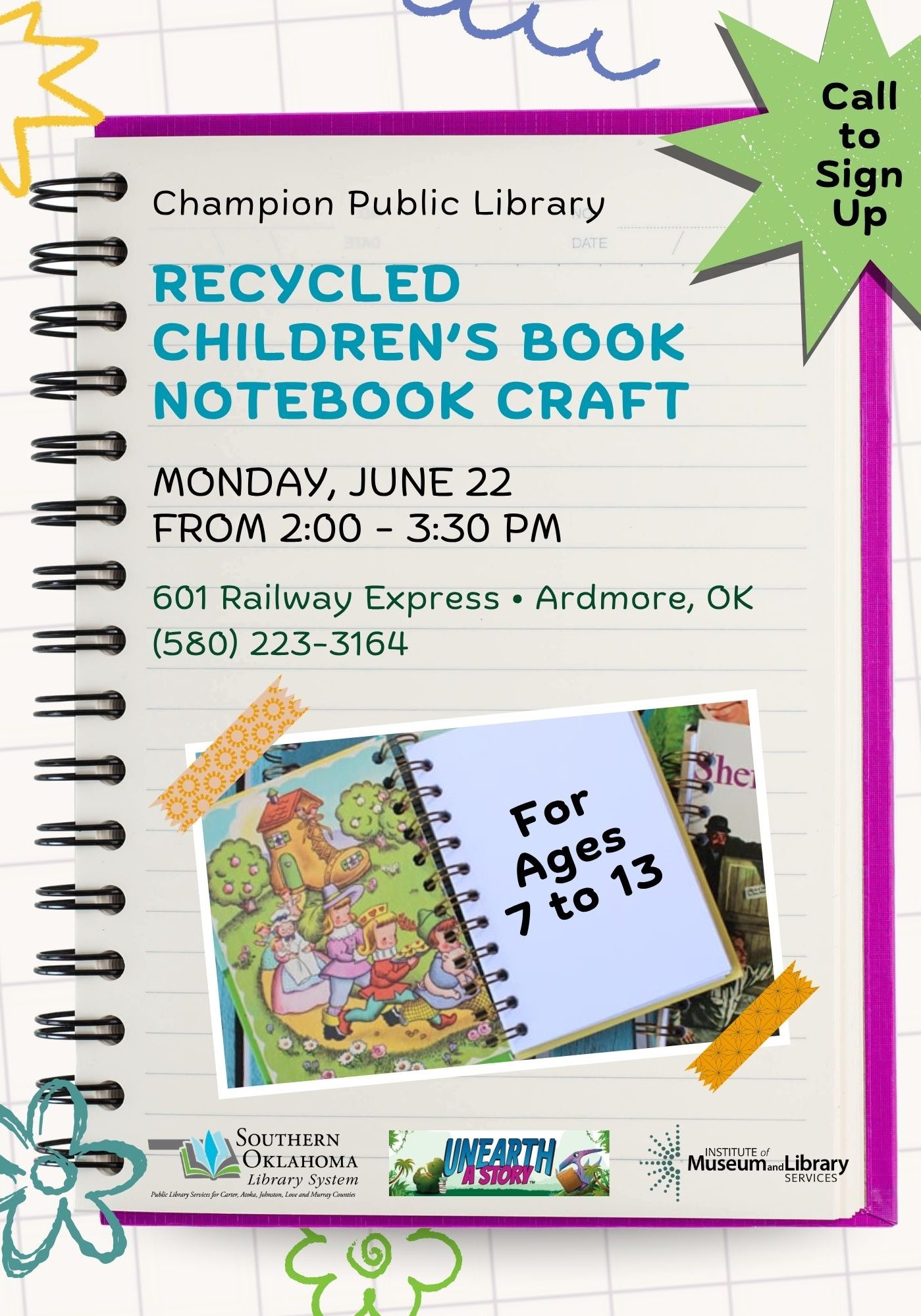 Recycled Children's Book Notebook Craft CPL