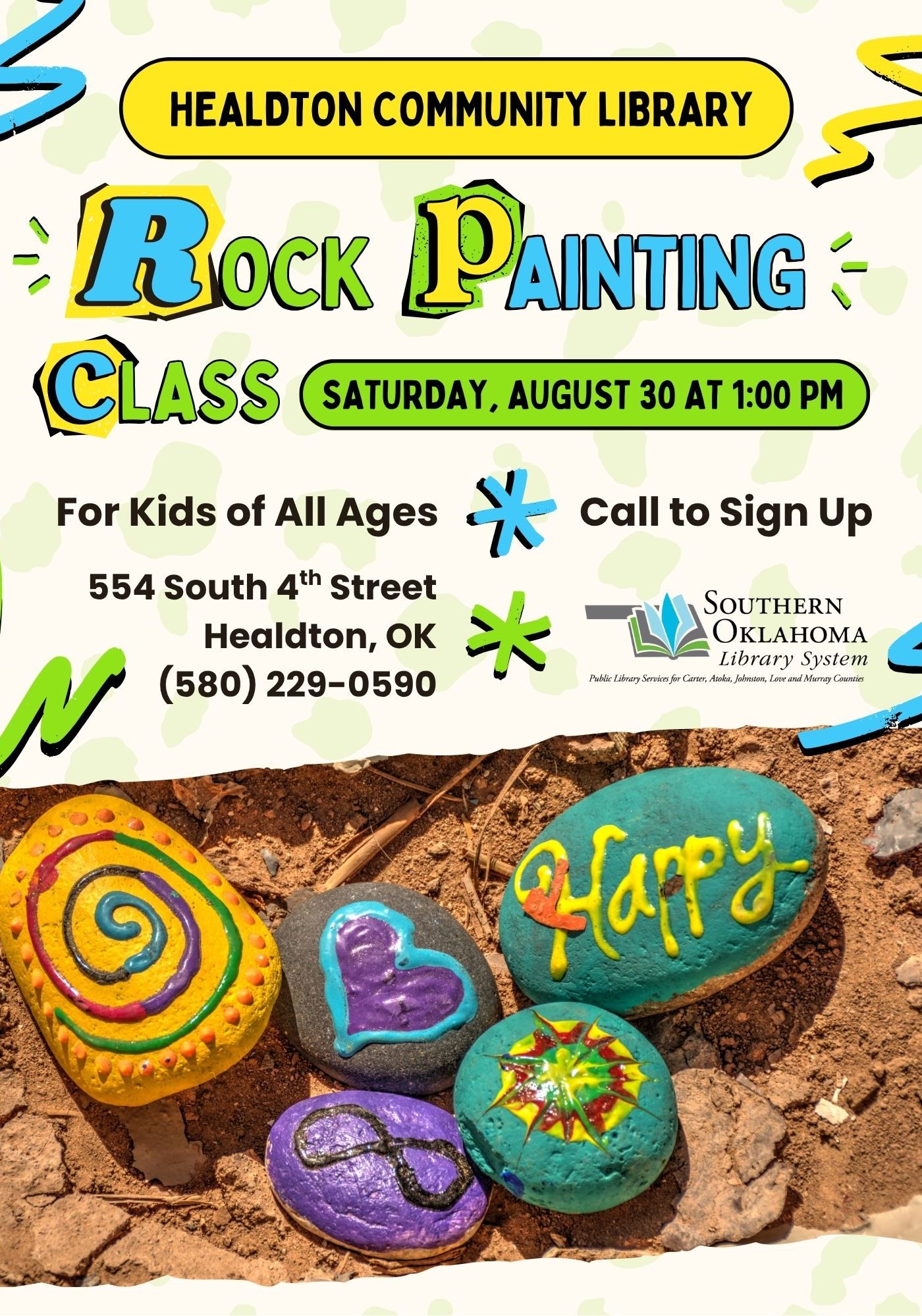 Rock Painting Class HCL Flyer SRP 2025