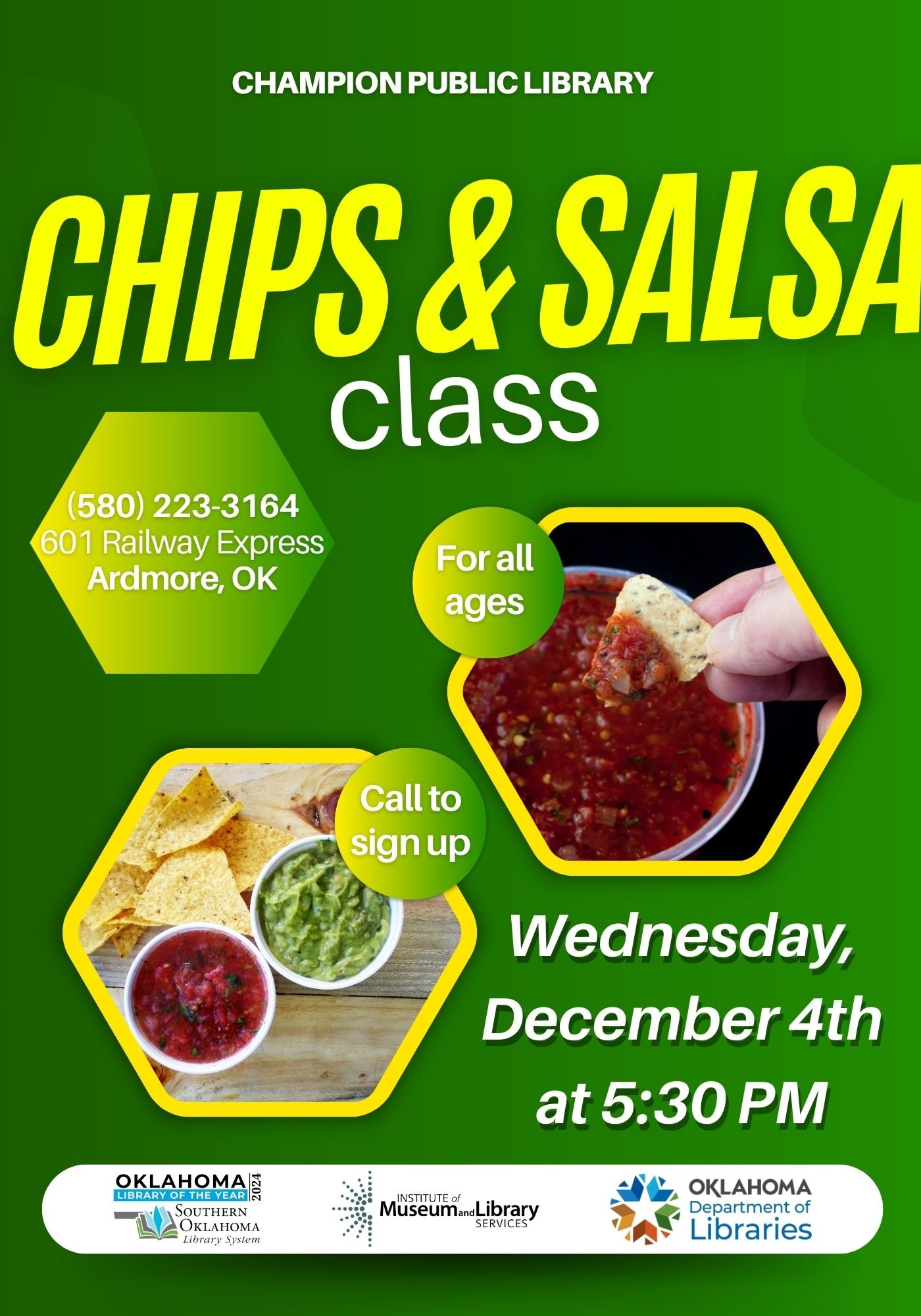 Salsa Making Class CPL PR Flyer