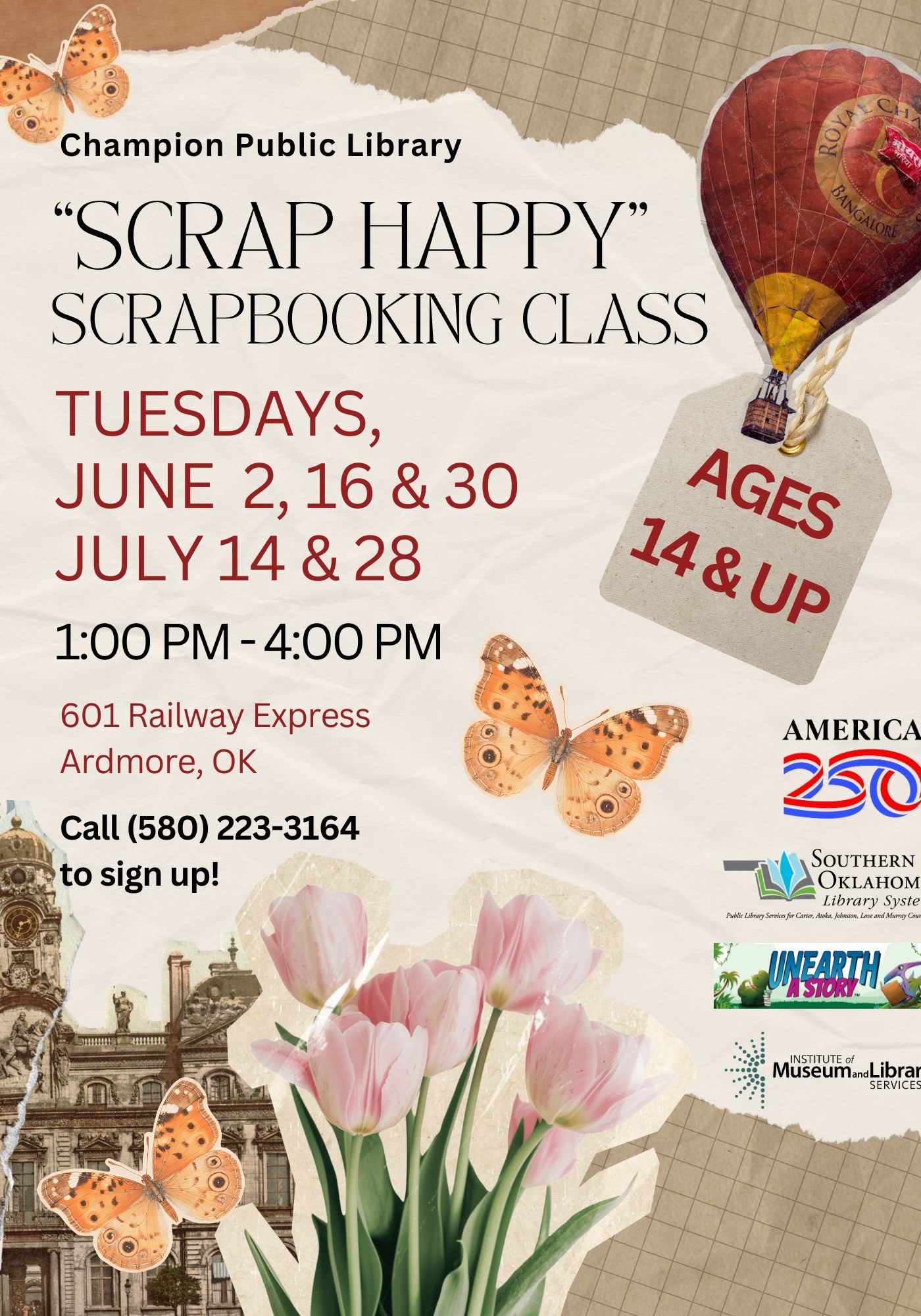 Scrap Happy Scrapbooking Class CPL PR Flyer SRP 2026