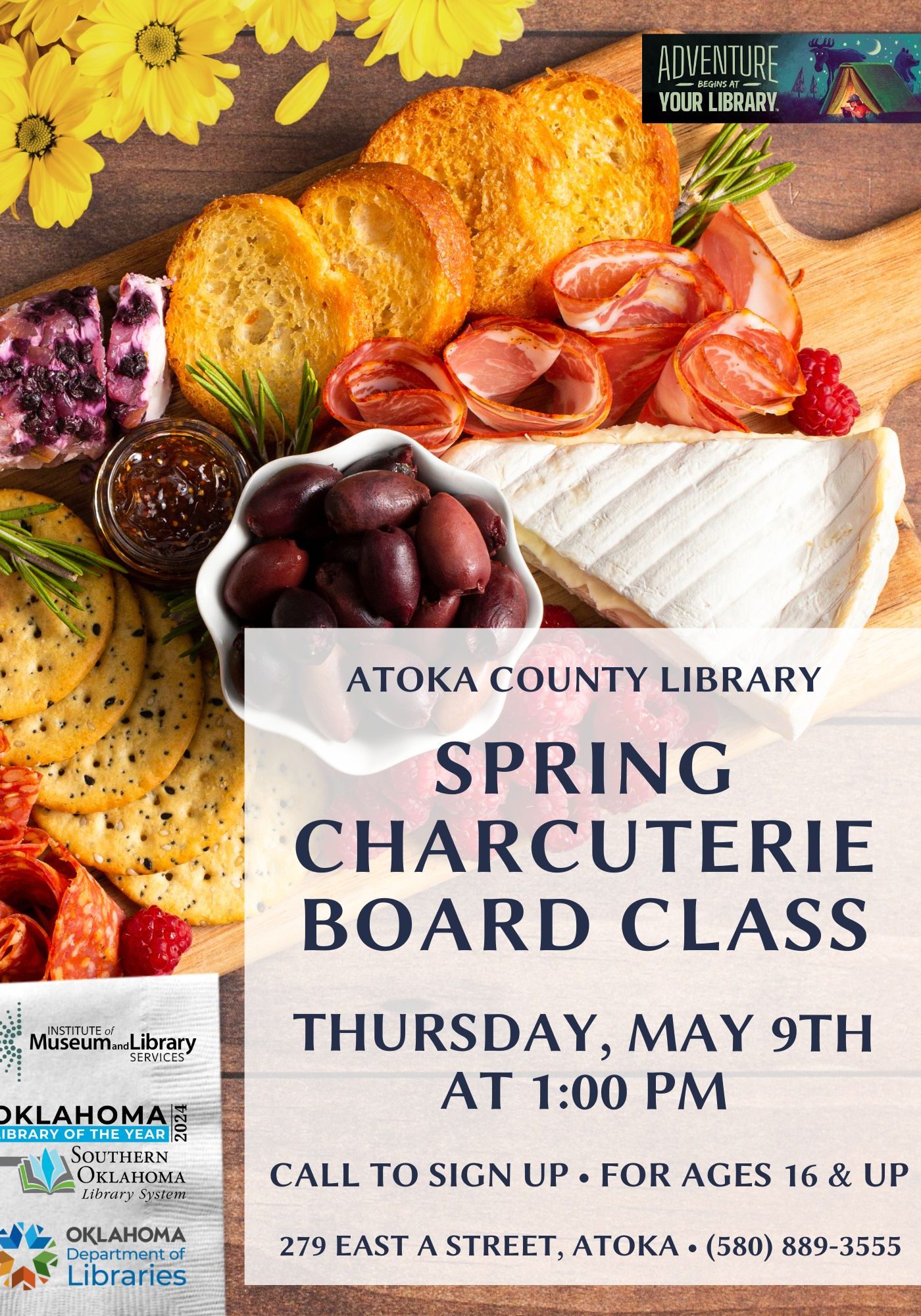 Spring Charcuterie Board Class ACL Flyer Updated MAY
