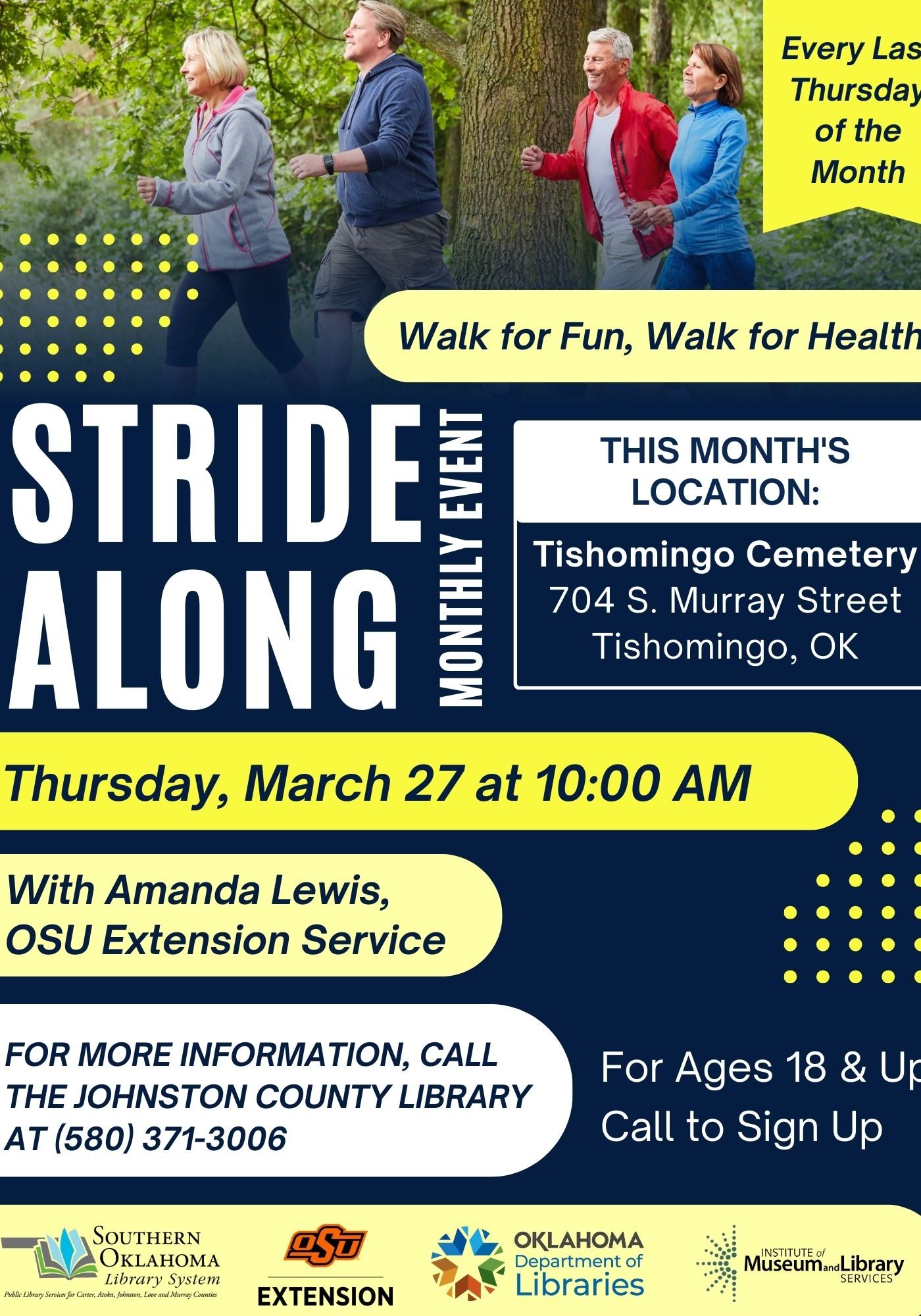 Stride Along Monthly Event JCL Flyer MAR 2025