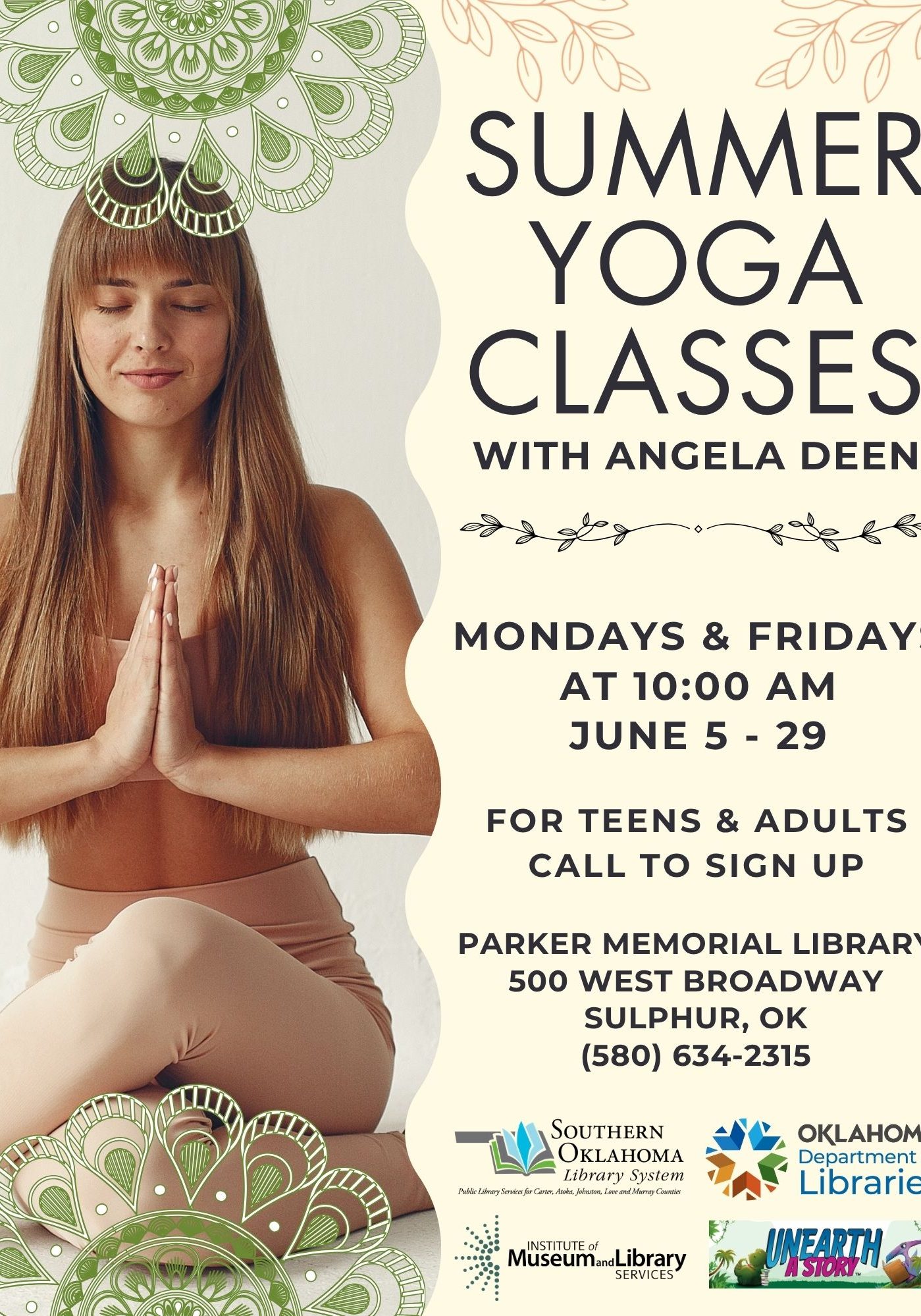 Summer Yoga Class at PML Flyer SRP 2026