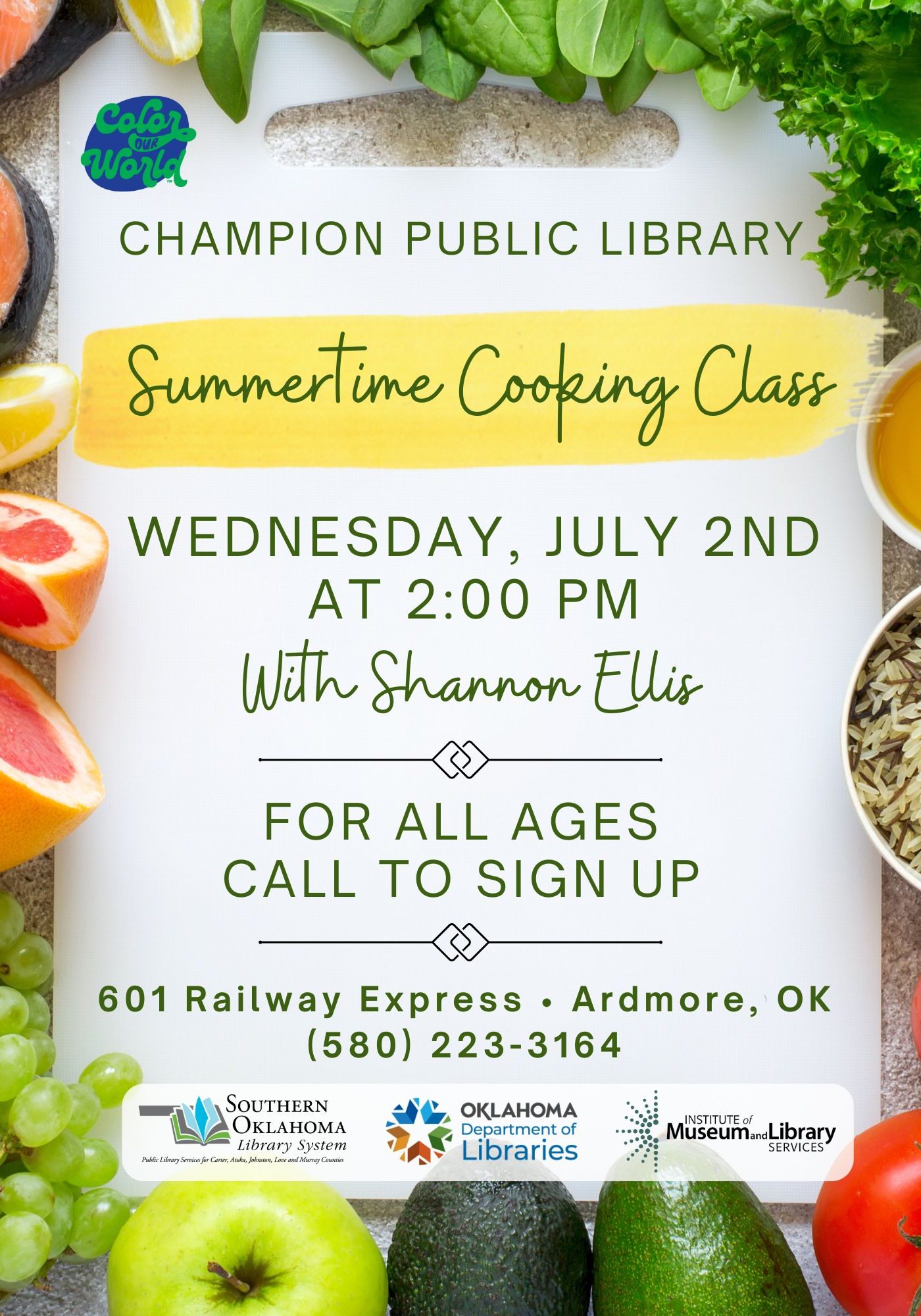 Summertime Cooking Class CPL Flyer SRP 2025 (1)