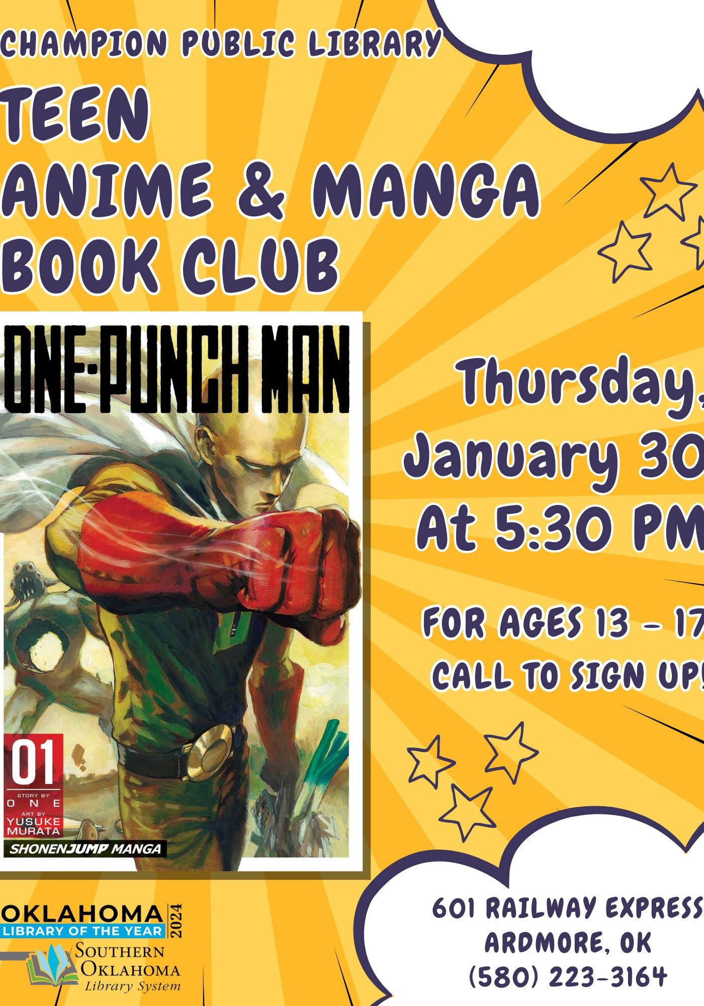 Teen A&M BC One Punch Man CPL Flyer 2025