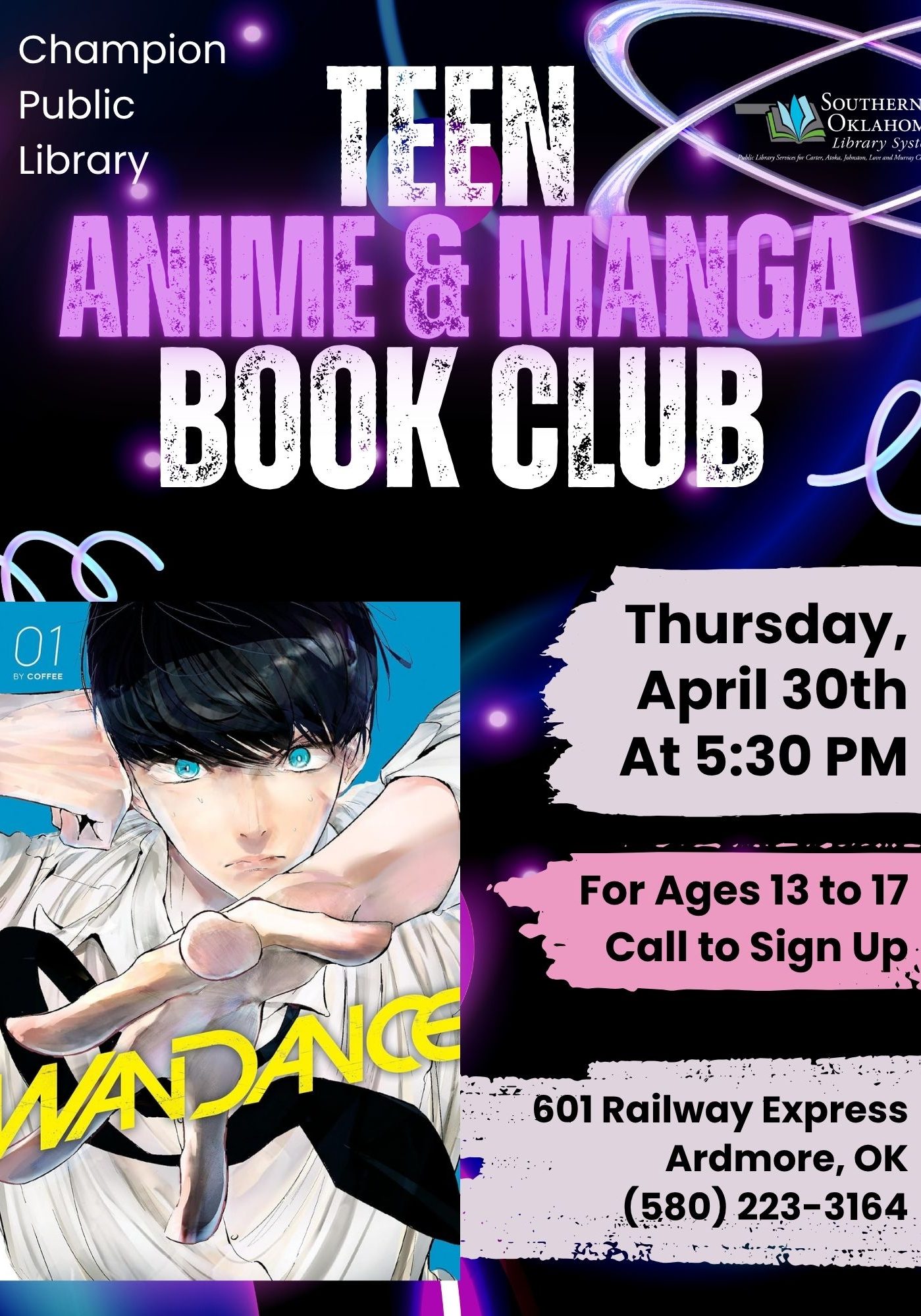 Teen A&M Book Club Wandance CPL Flyer 2026