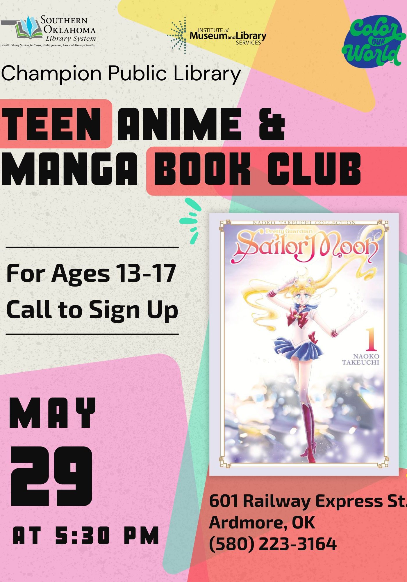 Teen A&M Sailor Moon Book Club CPL SRP Flyer 2025