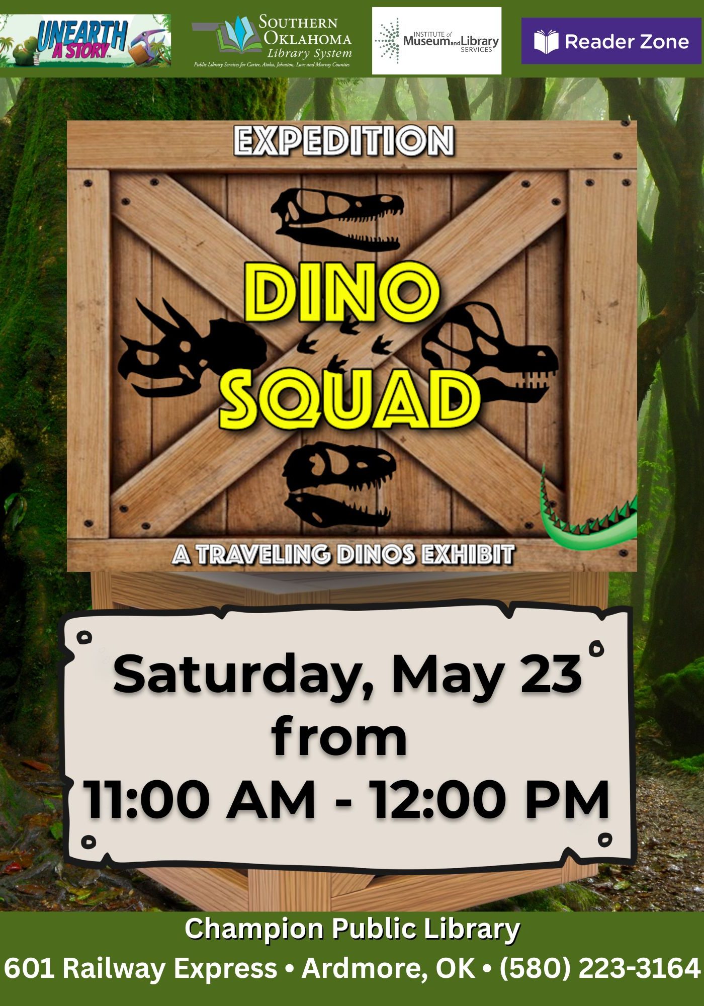 Traveling Dino Show CPL SRP 2026 Flyer PR