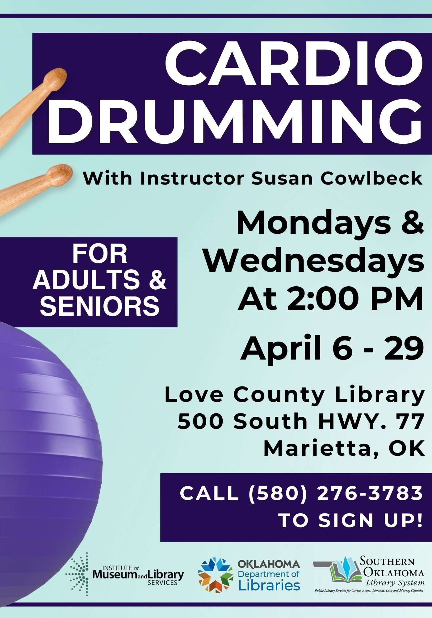 Updated Cardio Drumming LCL APR Flyer 2026