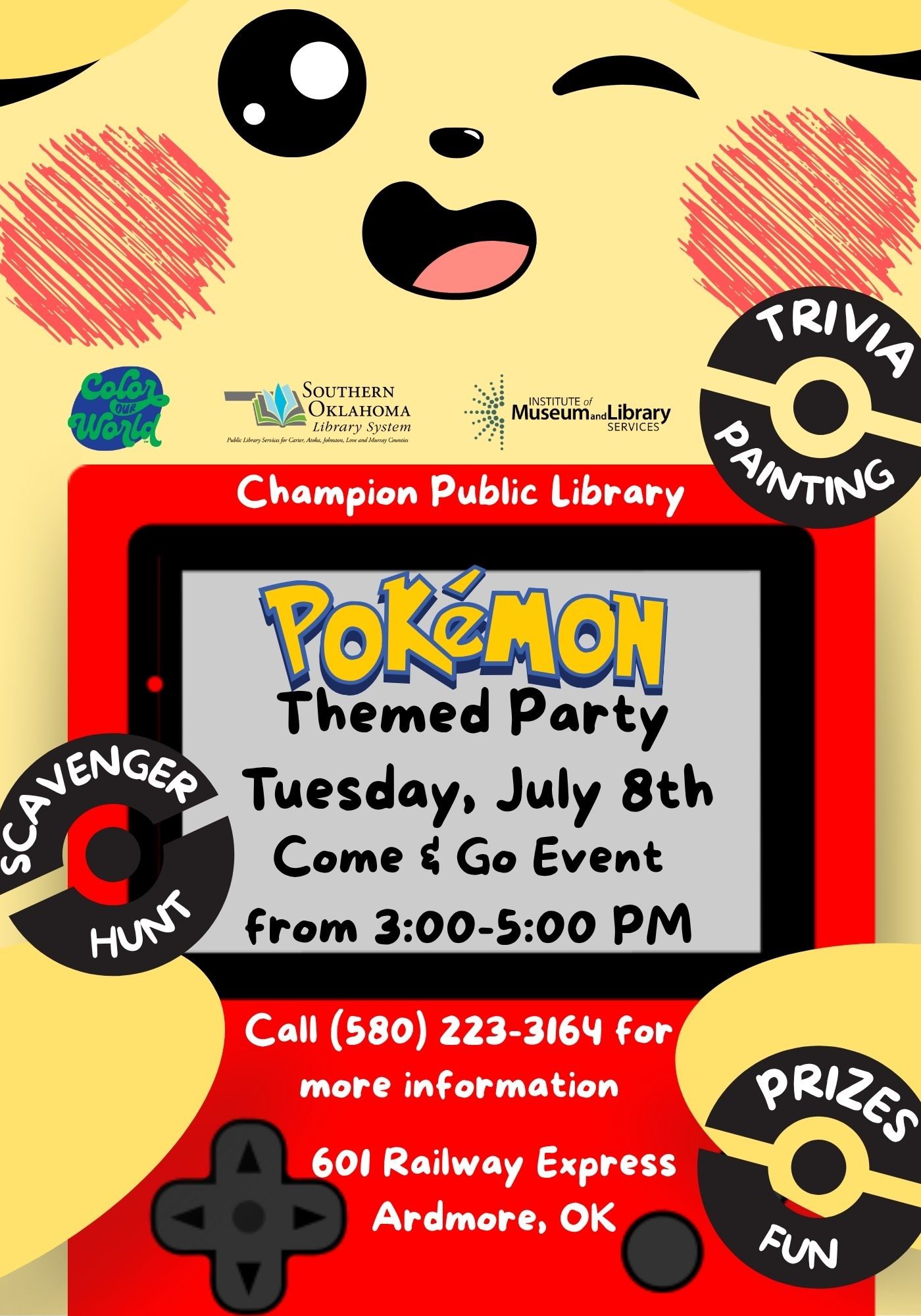Updated Pokemon Themed Party CPL 2025 PR Flyer
