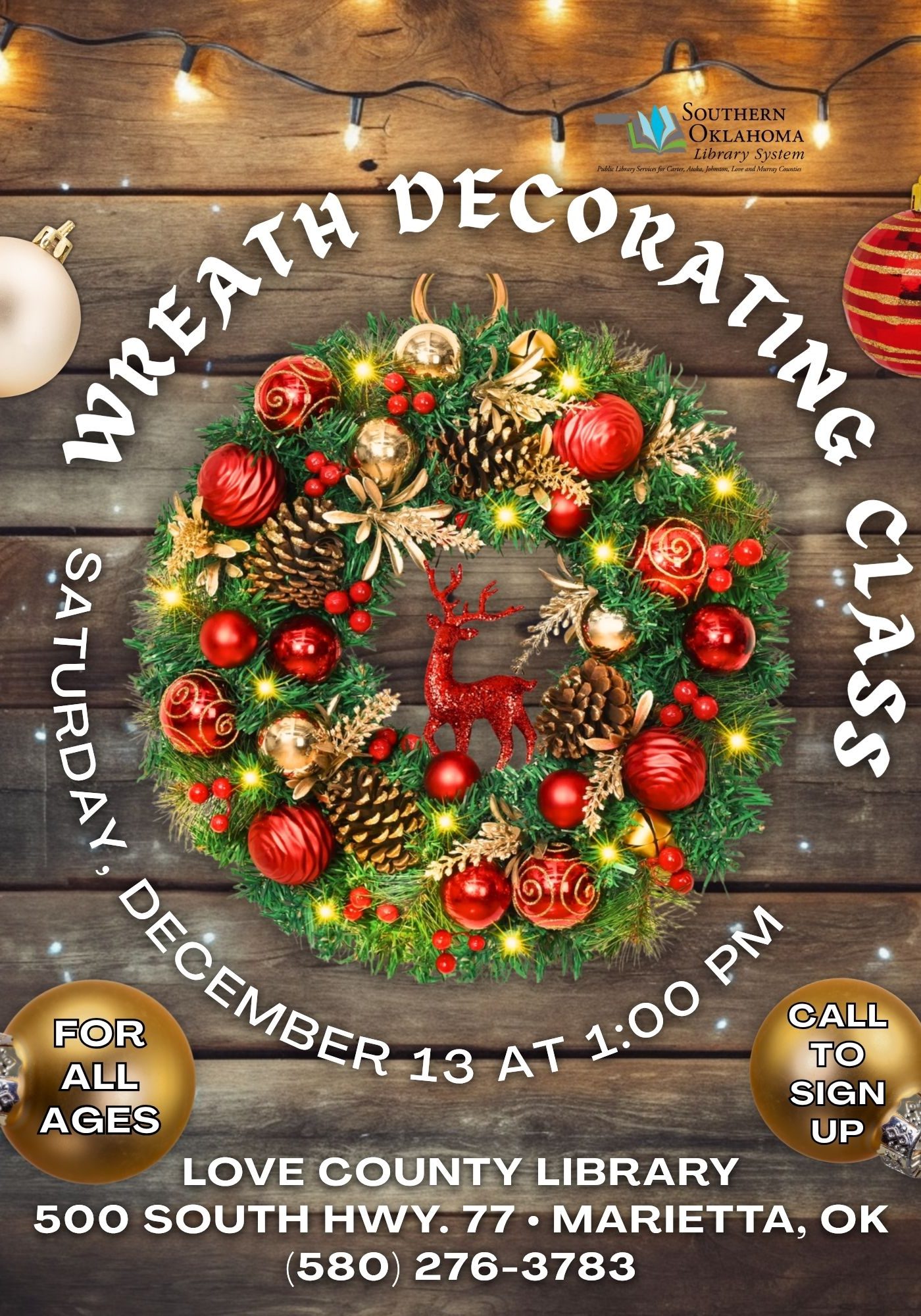 Wreath Decorating Class LCL Flyer 2025
